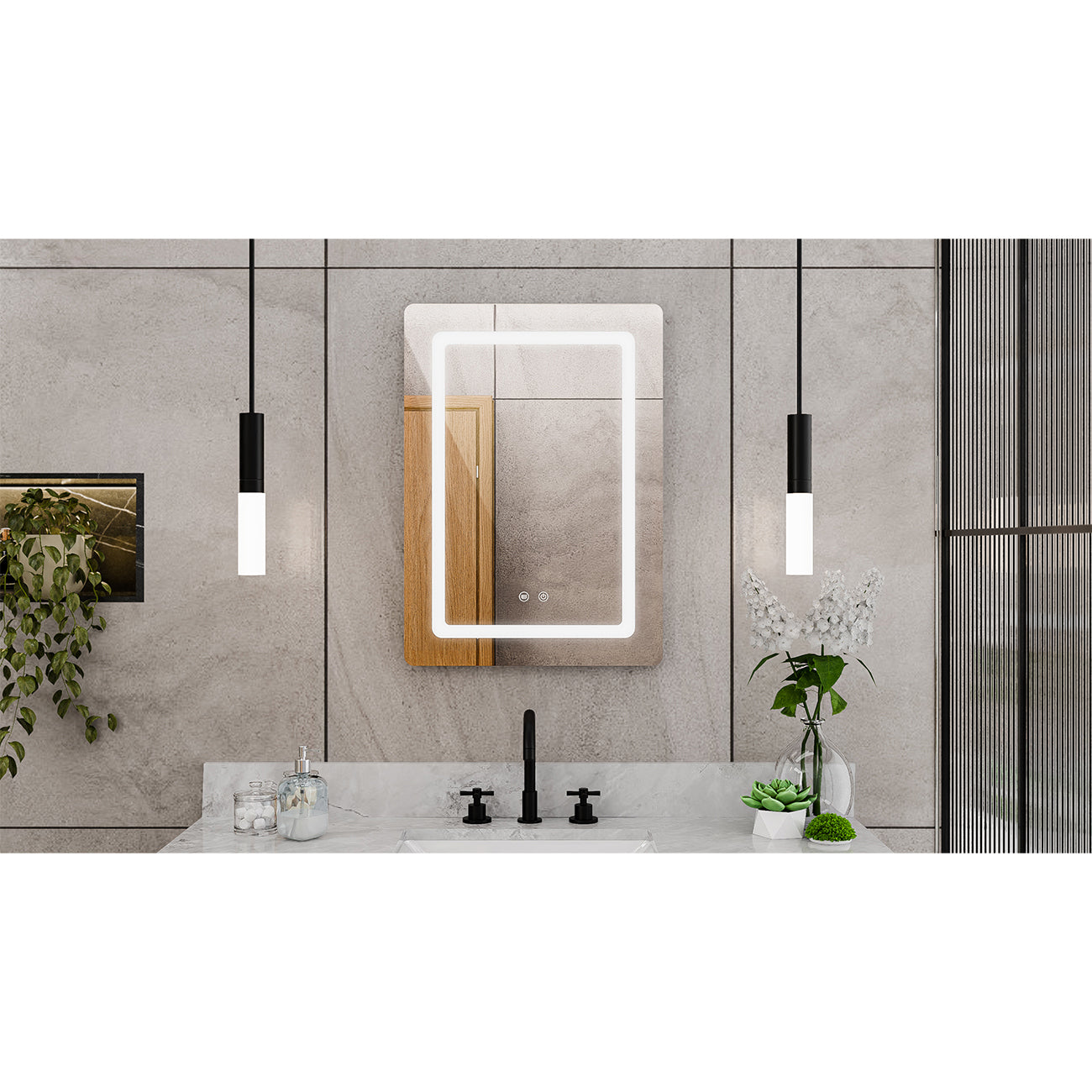 Brilliance 28 x 20 Rectangular LED Mirror
