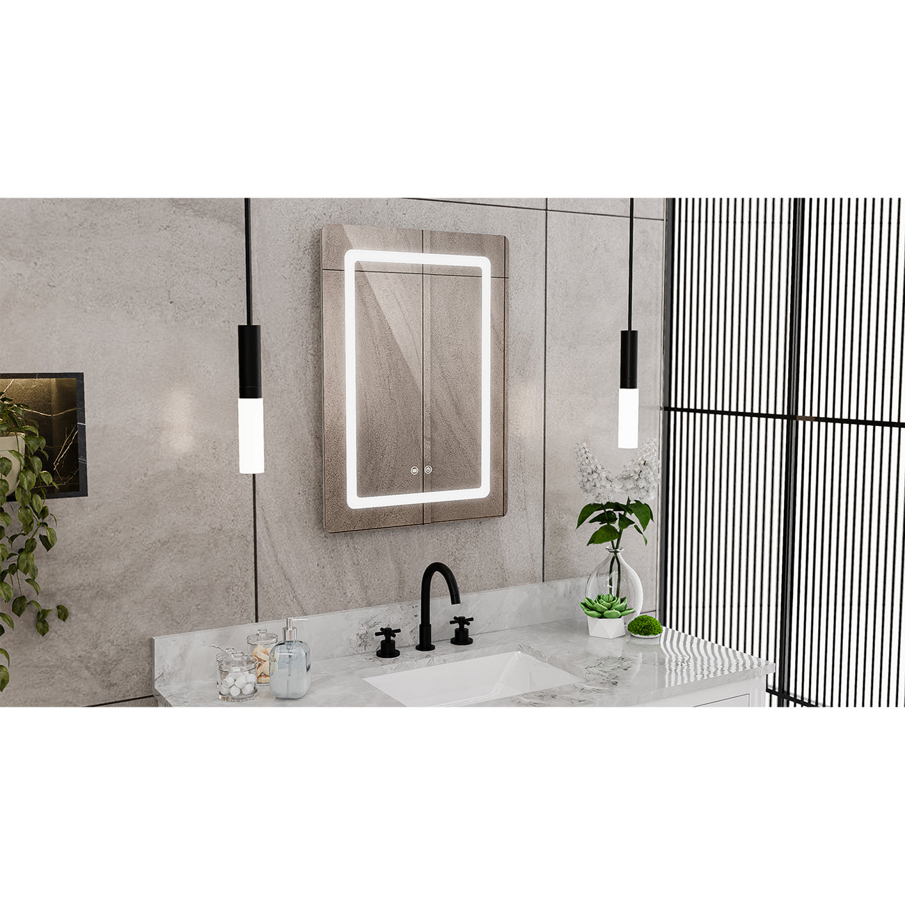 Brilliance 28 x 20 Rectangular LED Mirror