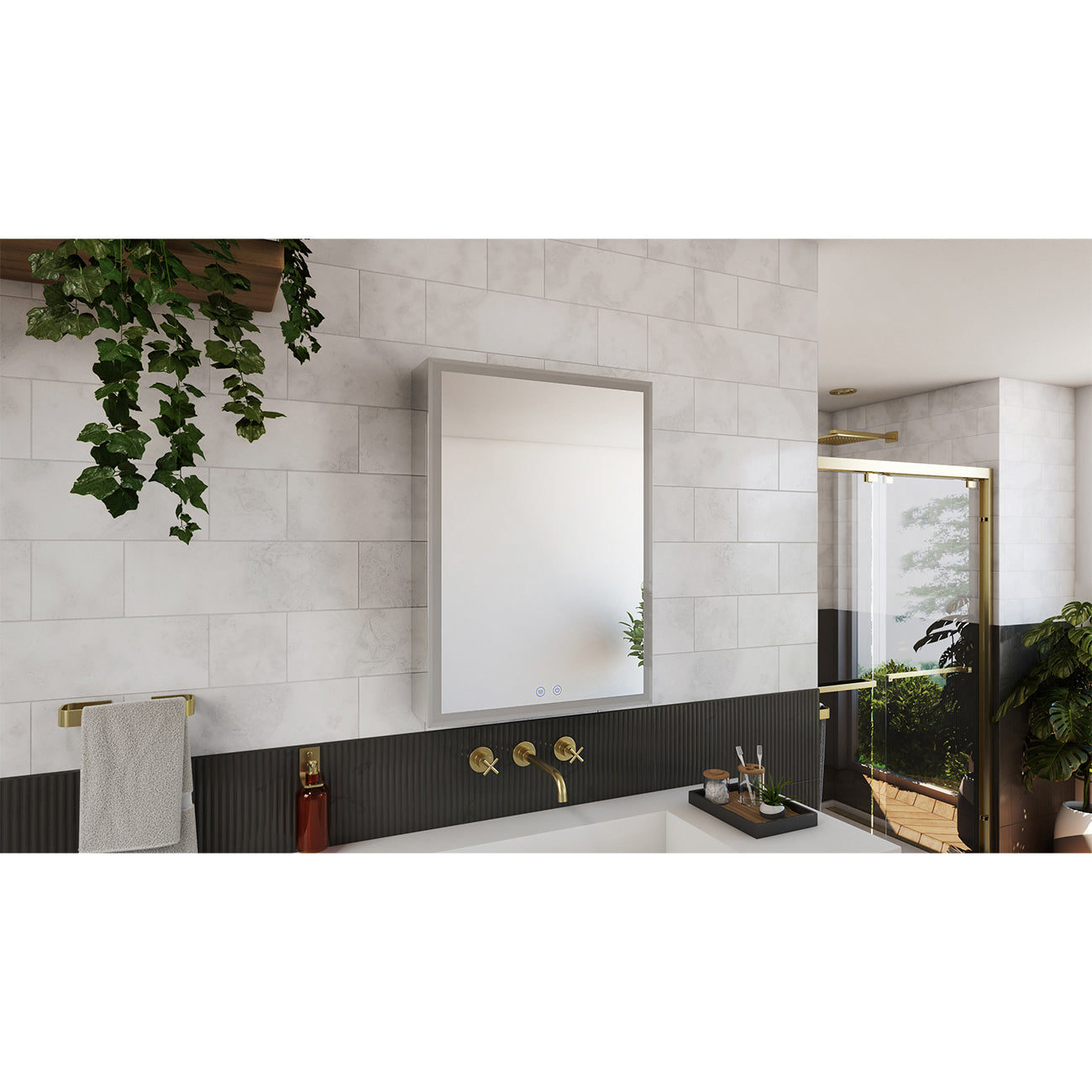 Brilliance 28 x 20 1 Door LED Medicine Cabinet