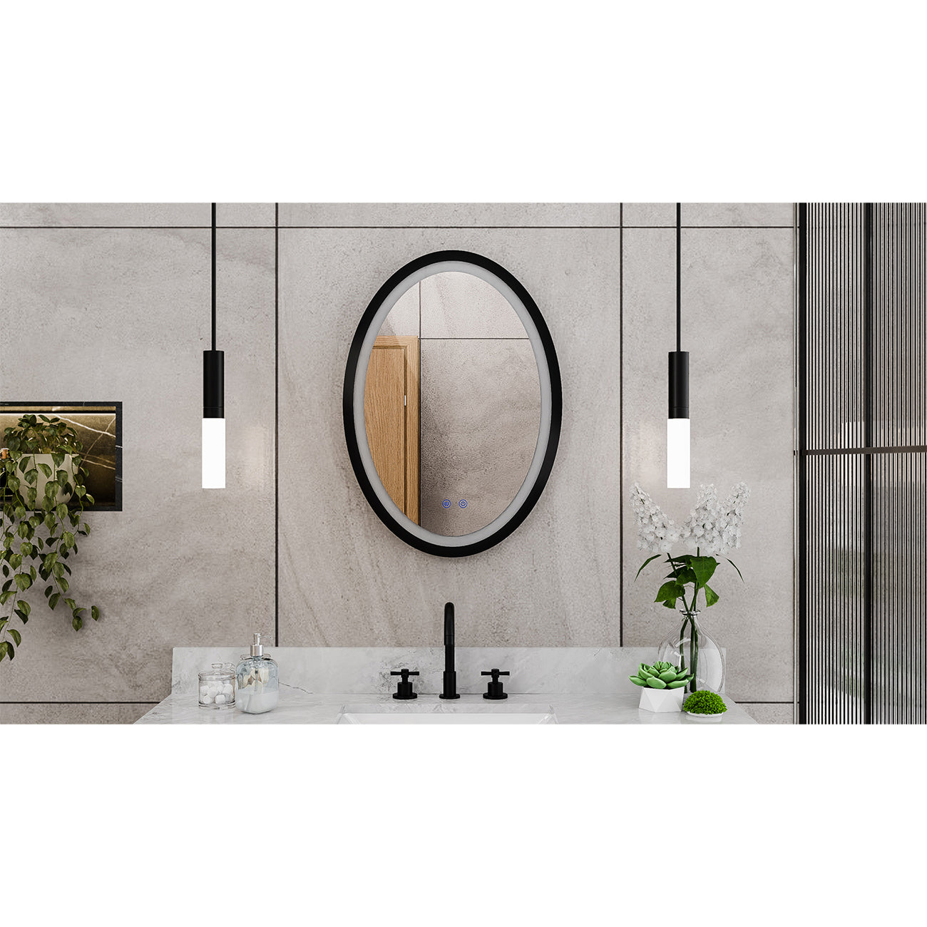 Brilliance 28 x 20 Oval LED Mirror