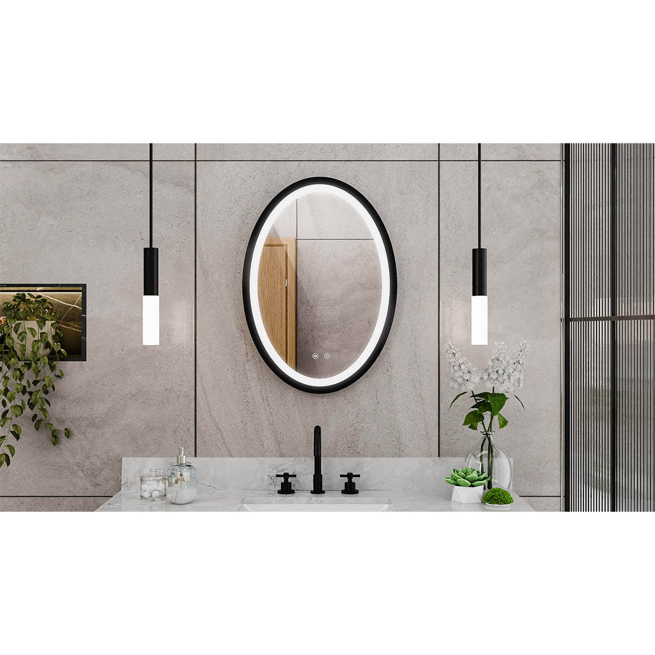 Brilliance 28 x 20 Oval LED Mirror