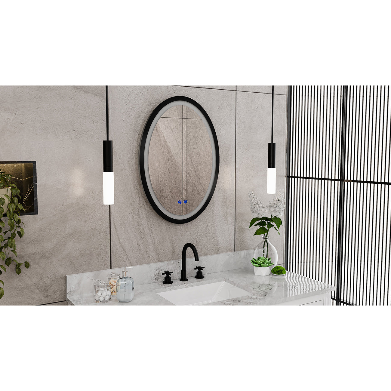 Brilliance 28 x 20 Oval LED Mirror