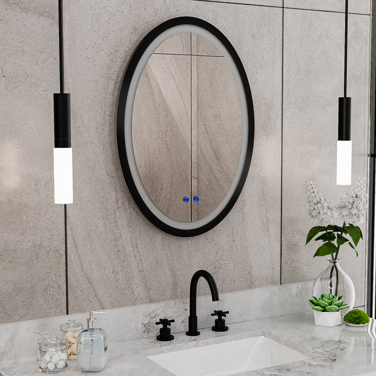 Brilliance 28 x 20 Oval LED Mirror
