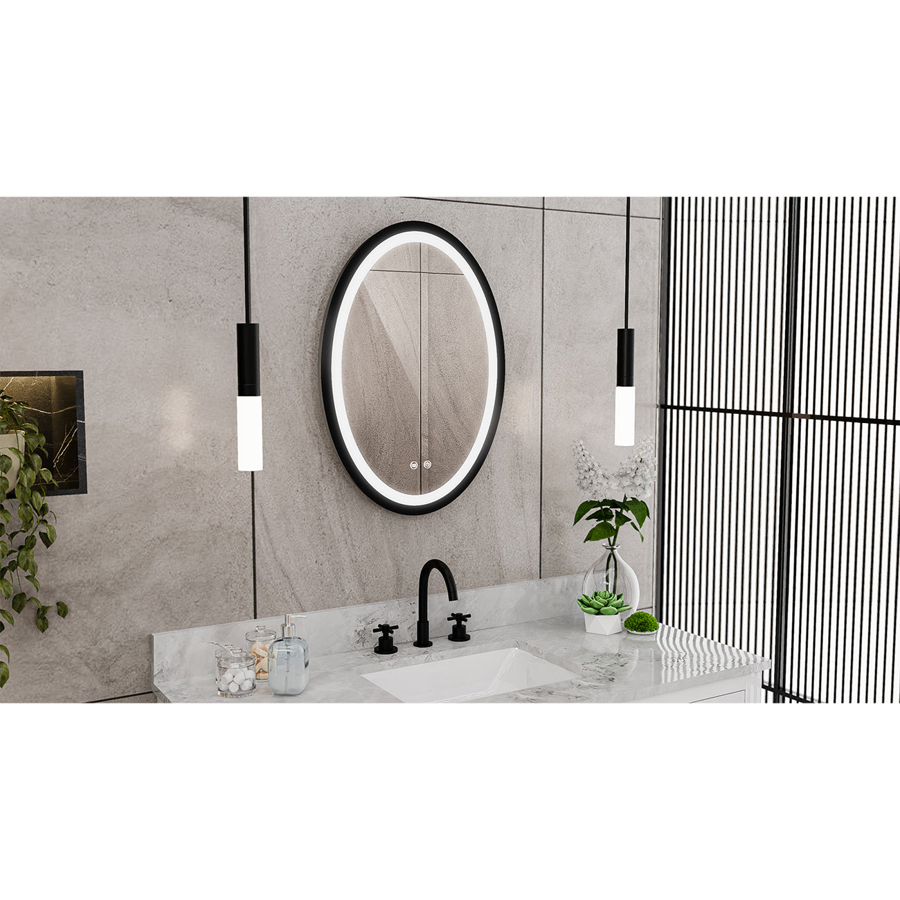 Brilliance 28 x 20 Oval LED Mirror
