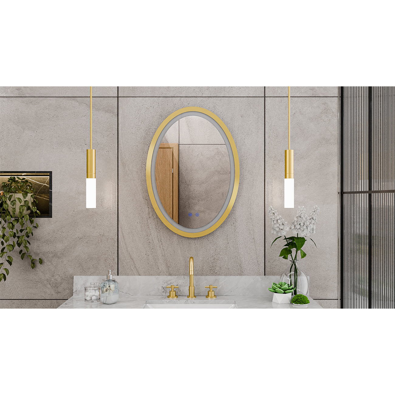 Brilliance 28 x 20 Oval LED Mirror