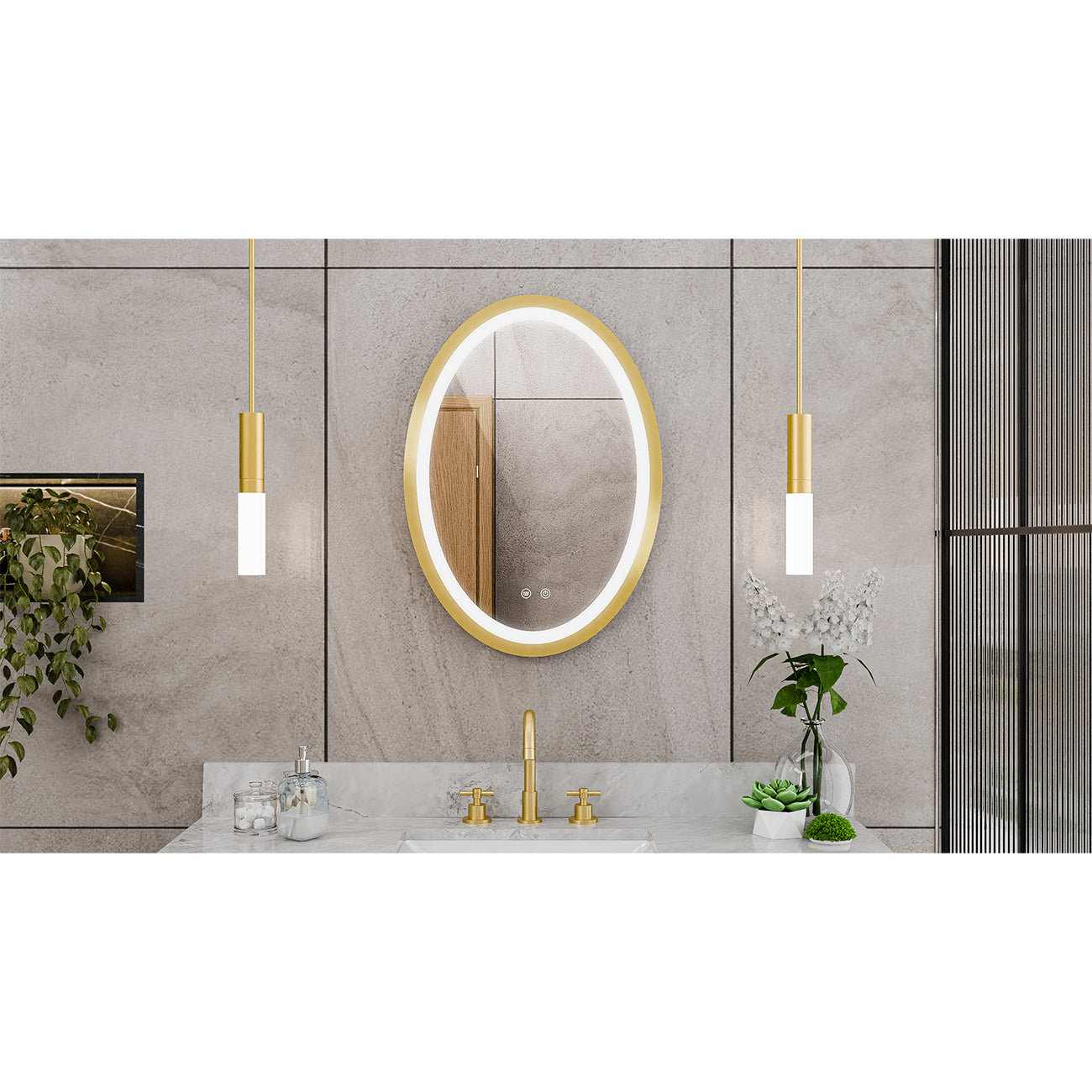 Brilliance 28 x 20 Oval LED Mirror