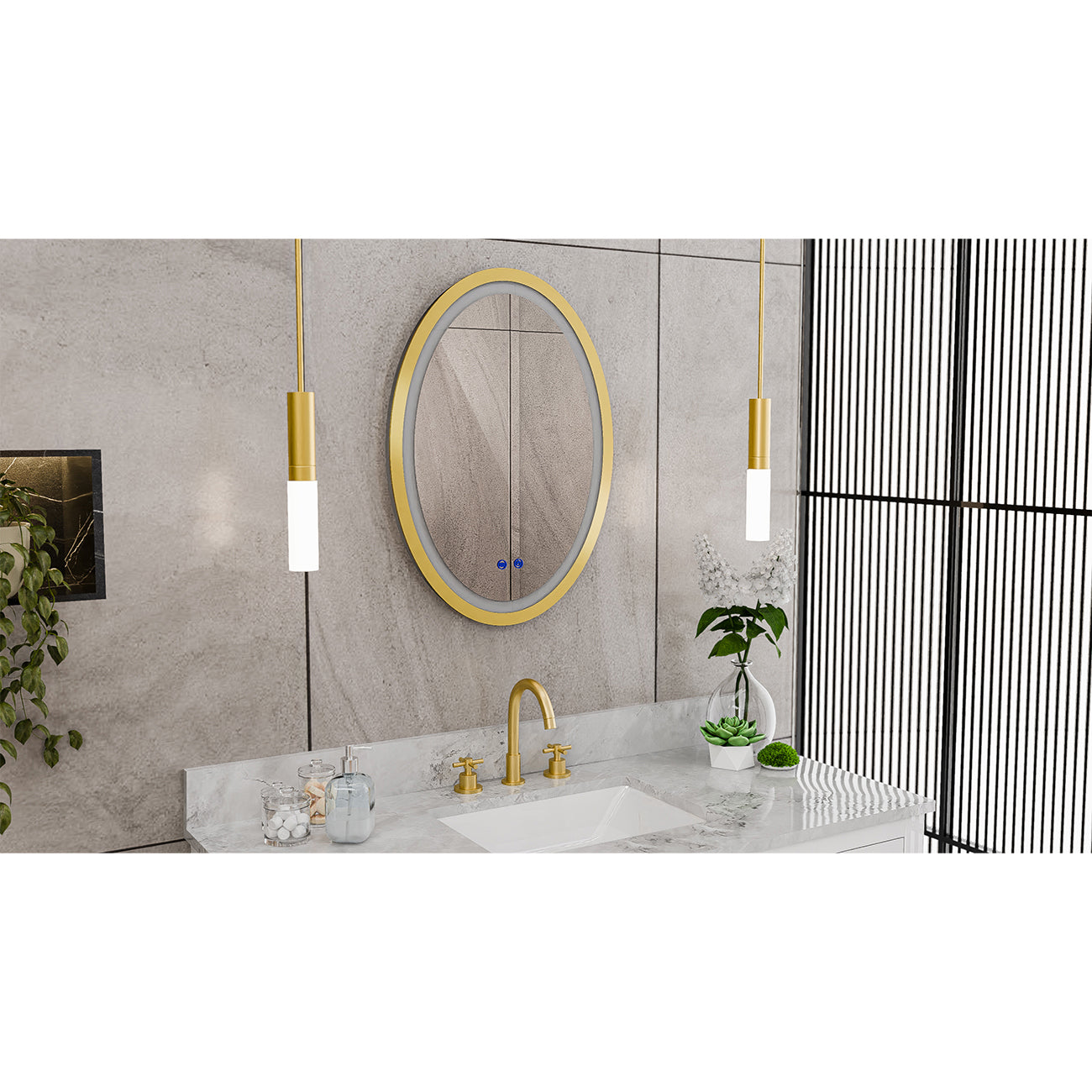 Brilliance 28 x 20 Oval LED Mirror