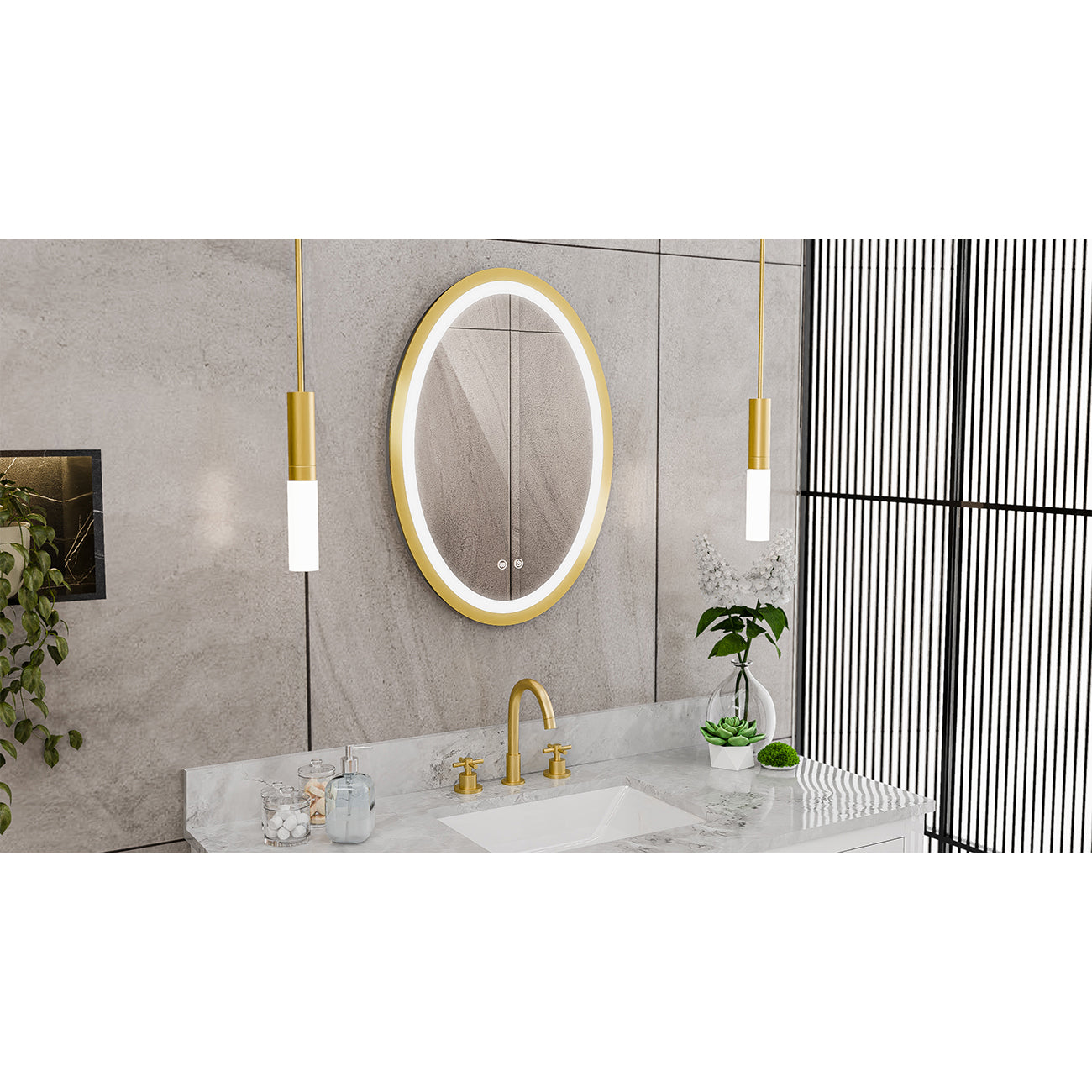 Brilliance 28 x 20 Oval LED Mirror