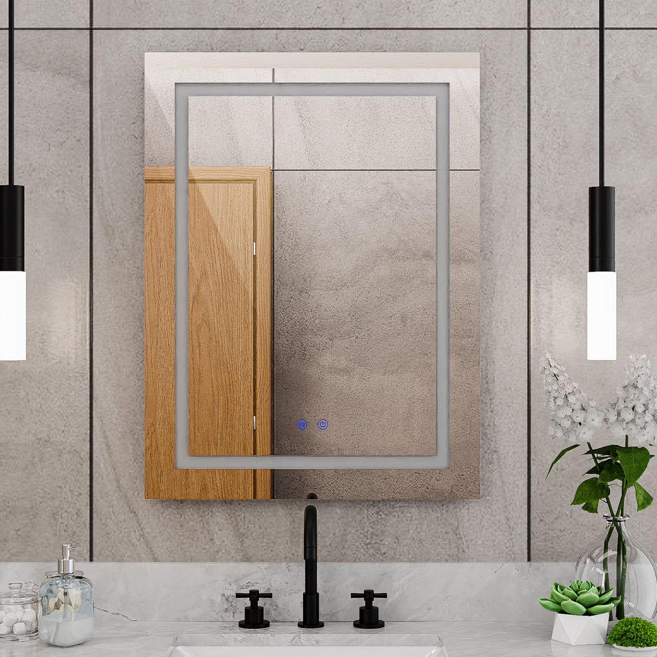 Brilliance 32 x 24 Rectangular LED Mirror