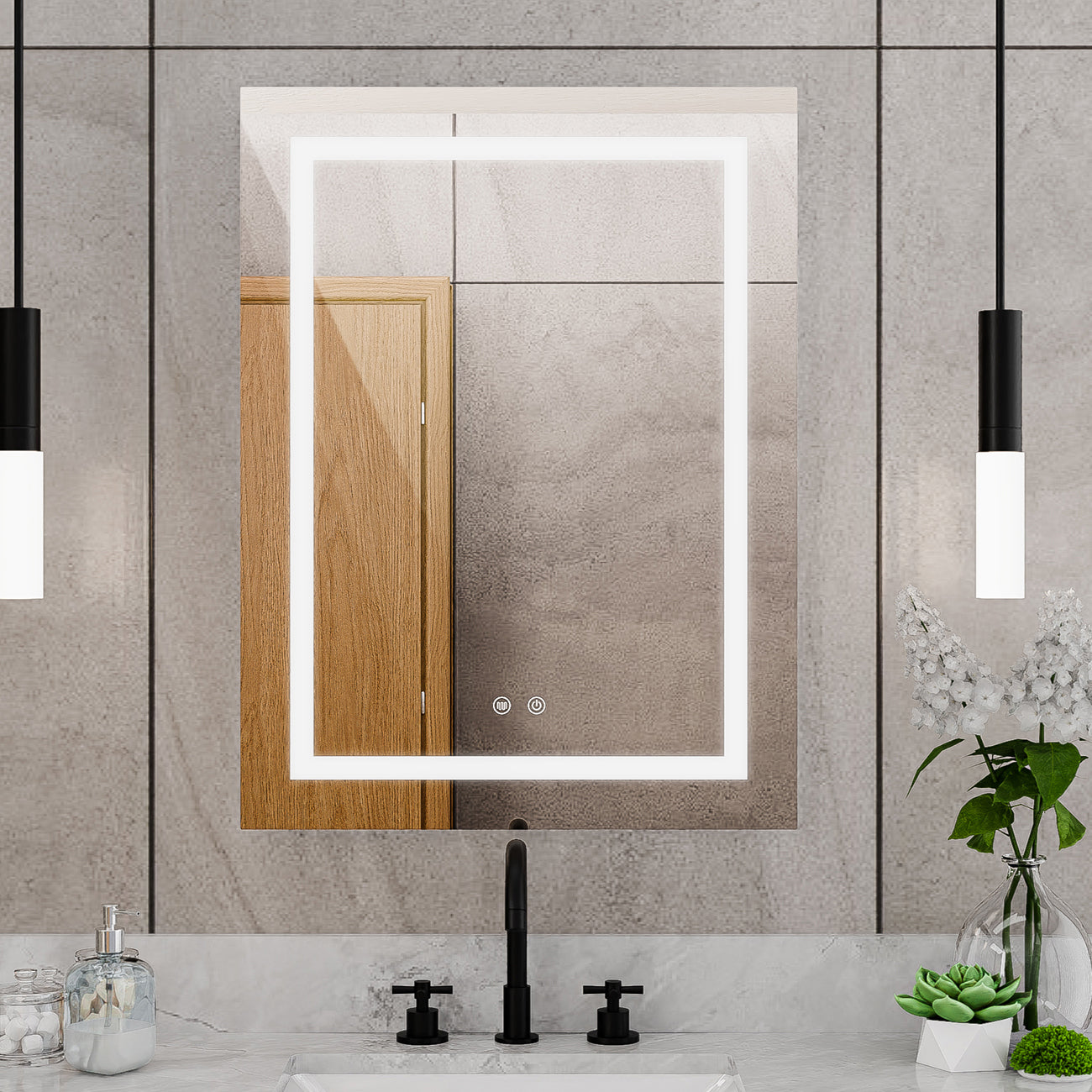 Brilliance 32 x 24 Rectangular LED Mirror