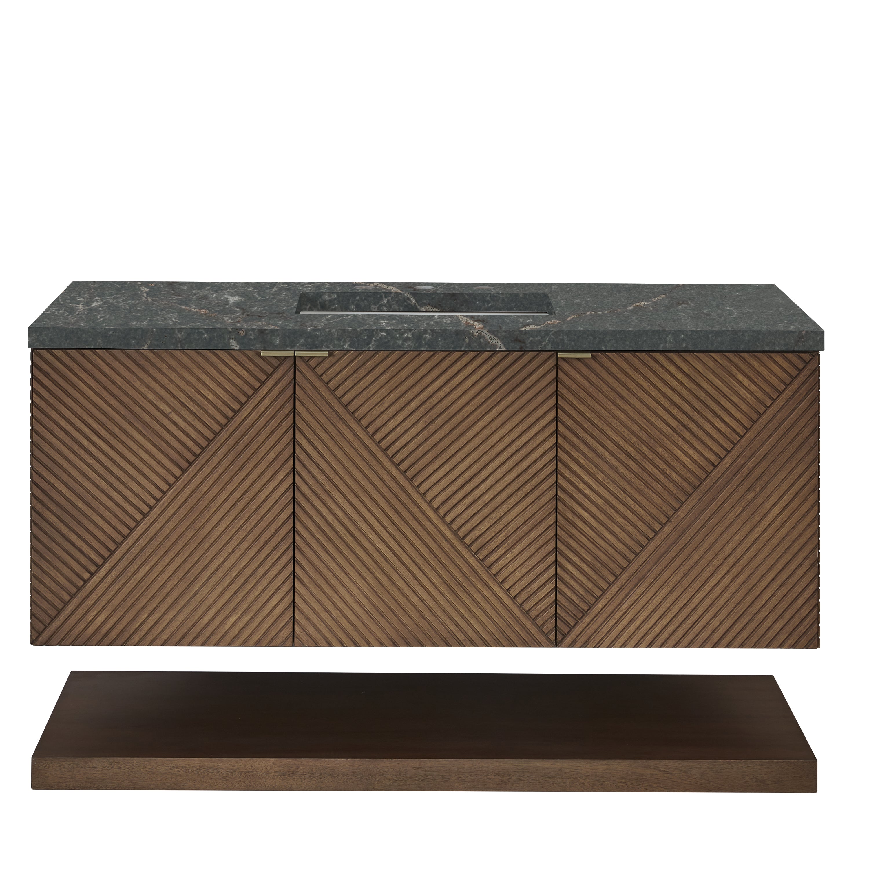 James Martin Marcello 48" Single Vanity in Chestnut with 3cm Countertop and FreePower Wireless Charger