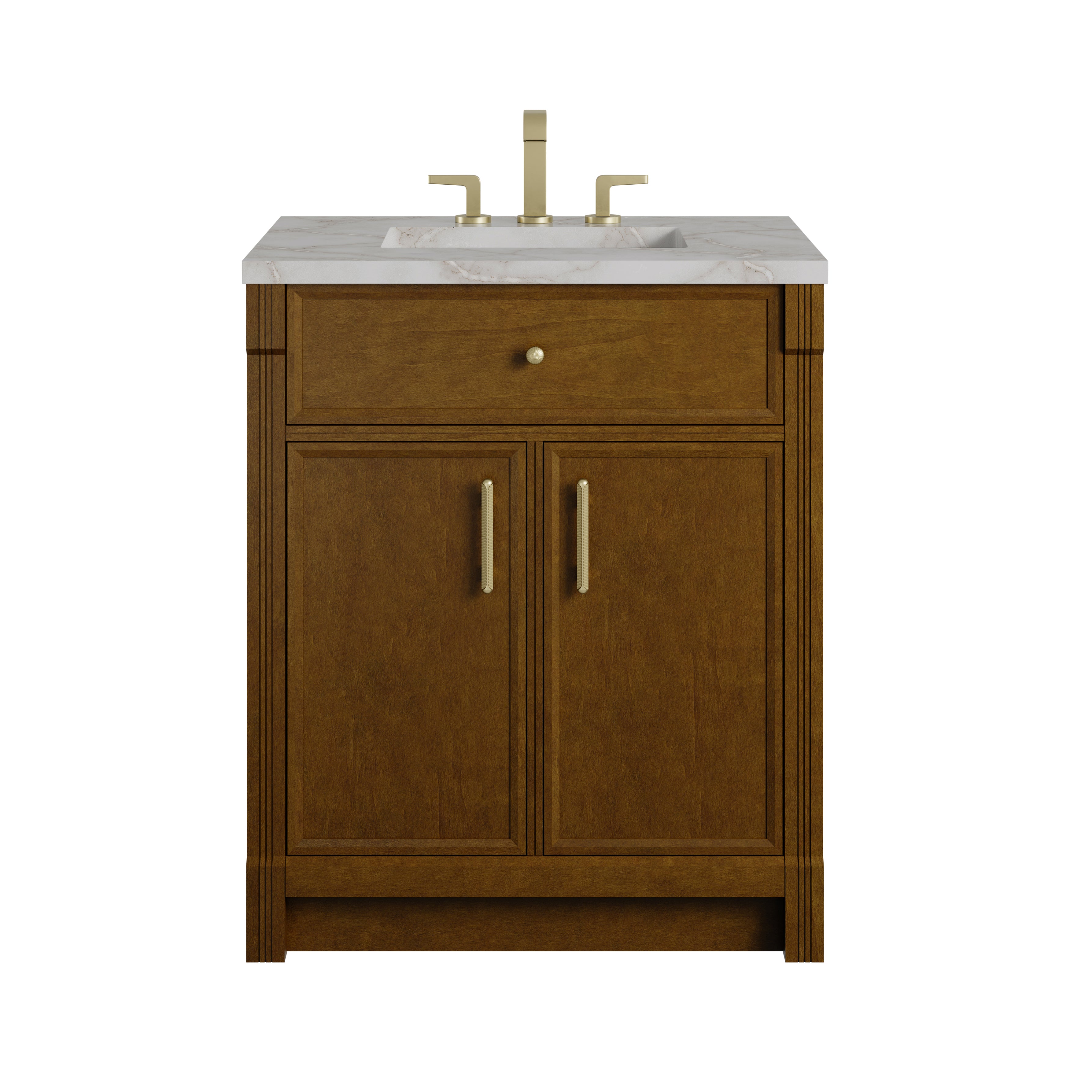 James Martin Bellshire 30" Single Vanity in Honey Oak with 3cm Countertop