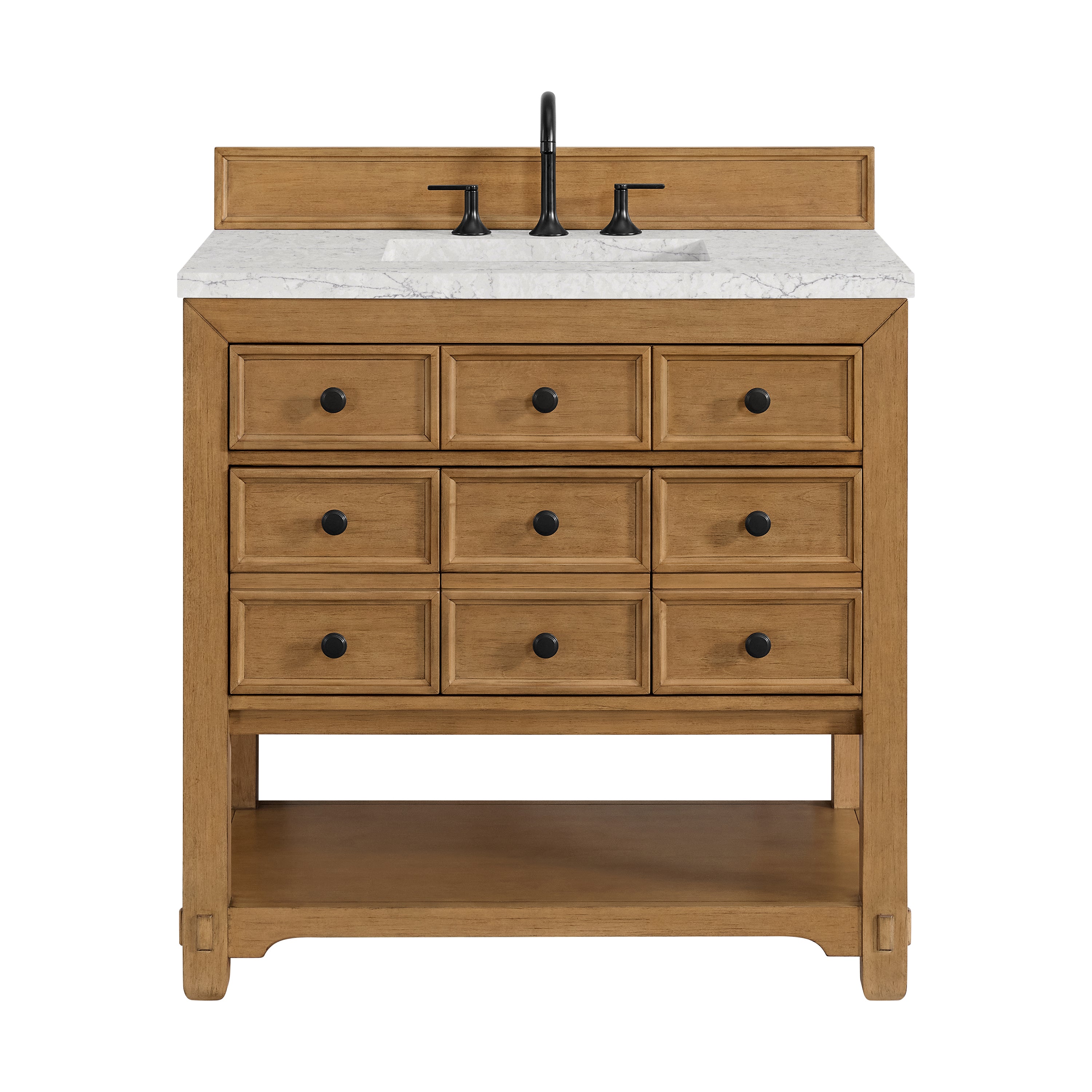 James Martin Malibu 36" Single Vanity in Amber Birch with 3cm Countertop