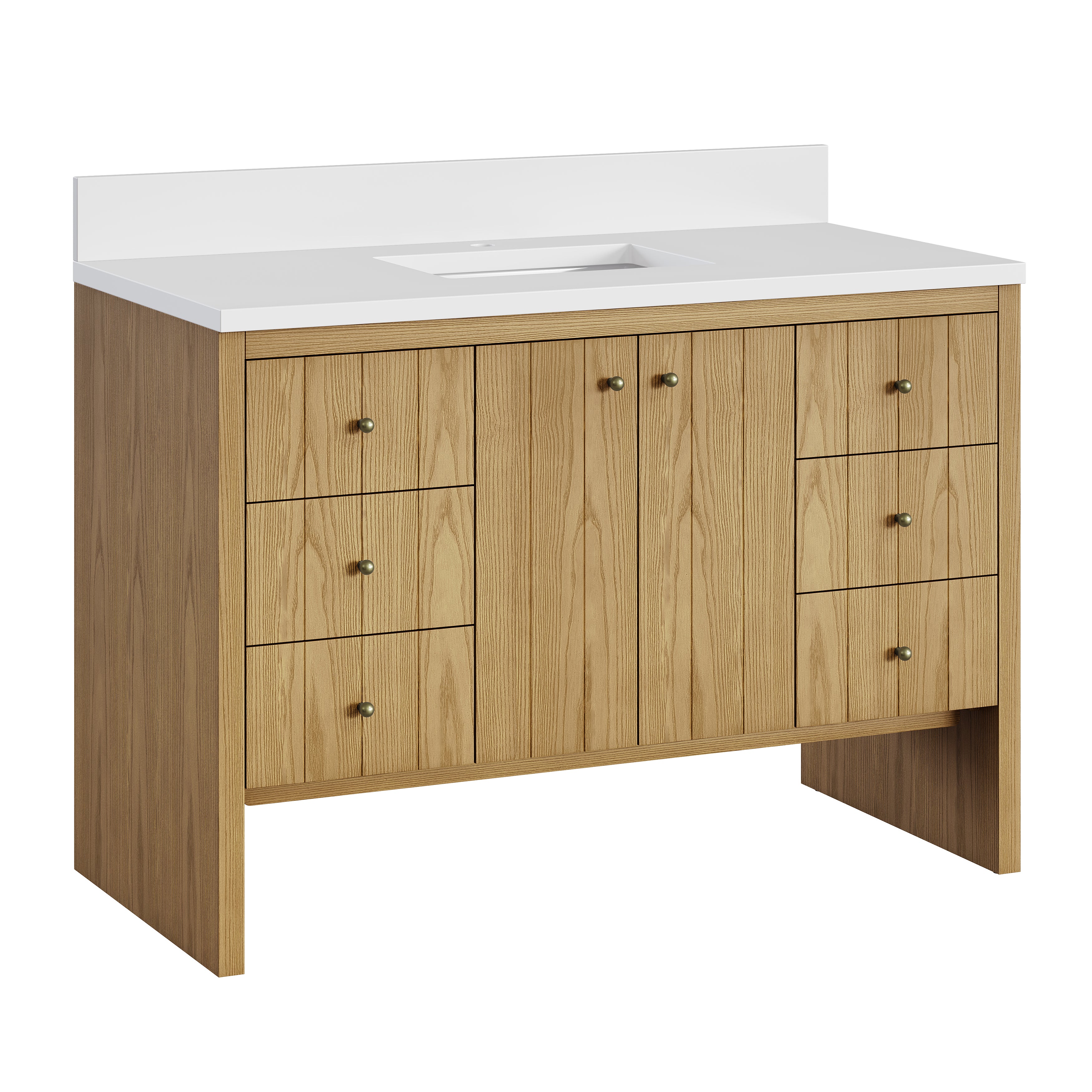 James Martin Hudson 48" Single Vanity in Light Natural Oak with 3cm Countertop