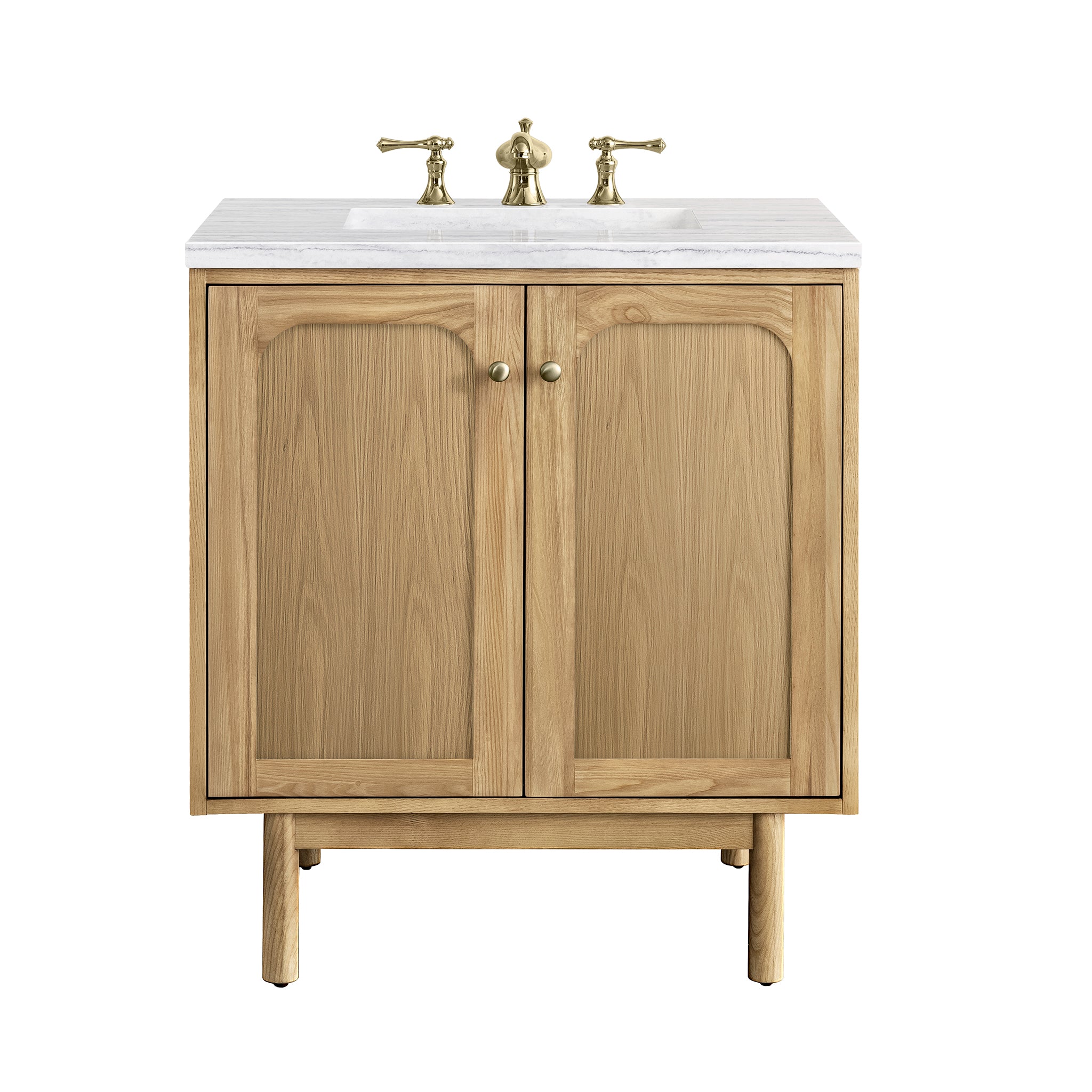 James Martin Laurent 30" Single Vanity in Light Natural Oak with 3cm Countertop