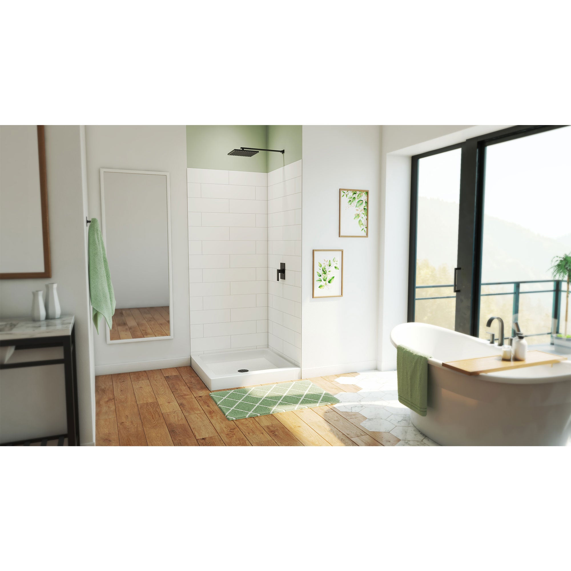 DreamLine DreamStone 36 inch D x 36 inch W Center Drain Shower Base