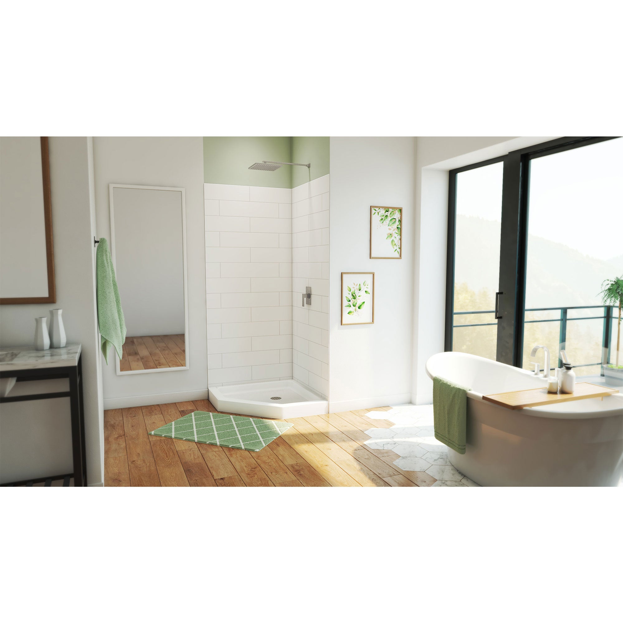 DreamLine DreamStone 38 inch D x 38 inch W Center Drain Shower Base