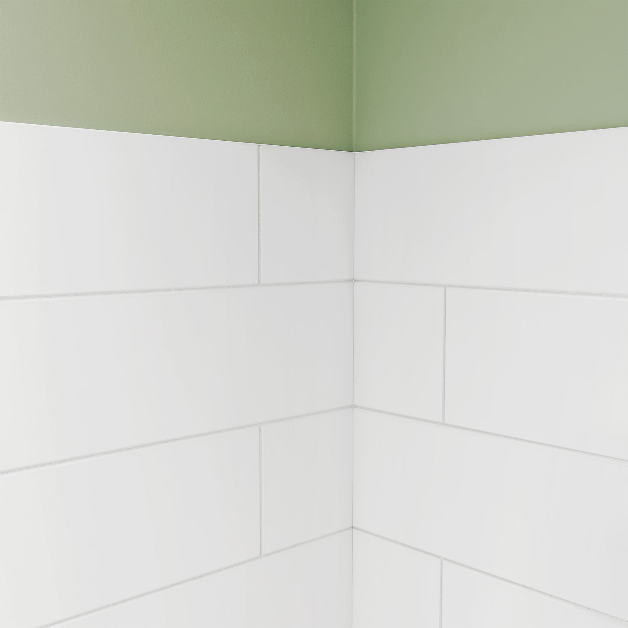DreamLine DreamStone 34 inch D x 48 inch W Center Drain Shower Base and Traditional Subway Wall Kit