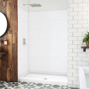 DreamLine DreamStone 34 inch D x 54 inch W Center Drain Shower Base
