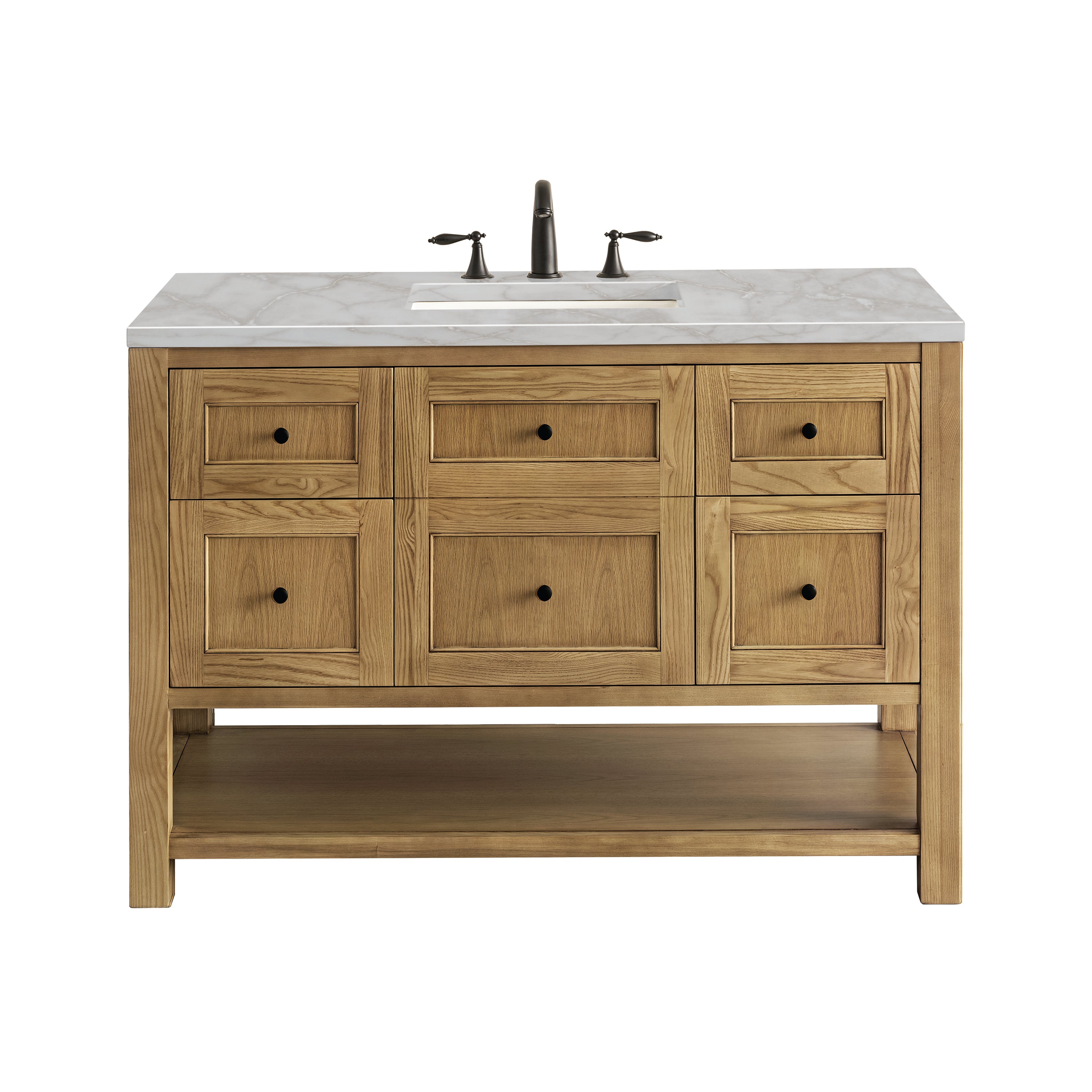 James Martin Breckenridge 48" Single Vanity in Light Natural Oak with 3cm Countertop