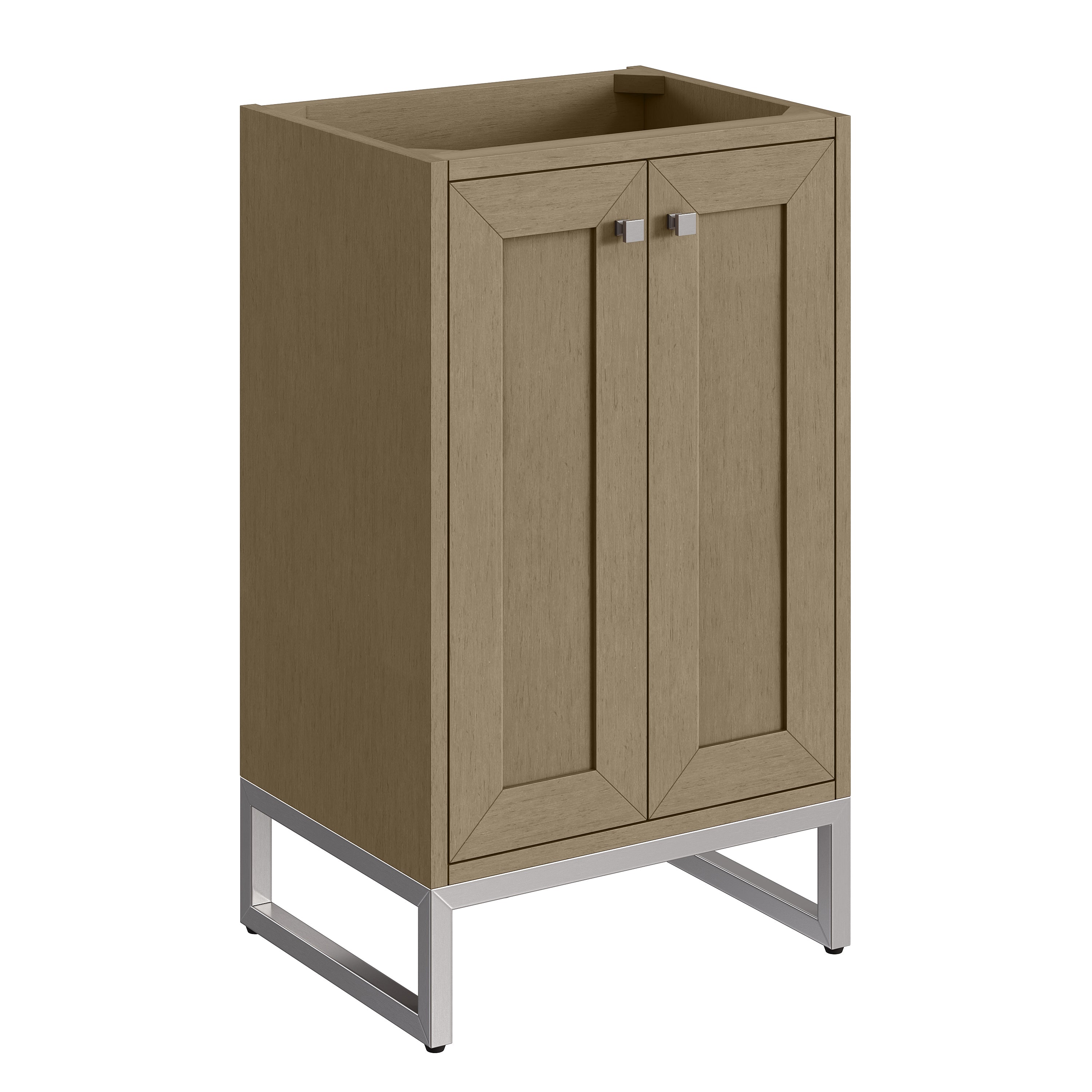 James Martin Chianti 20" Single Vanity in Glossy White with White Glossy Composite Stone Top