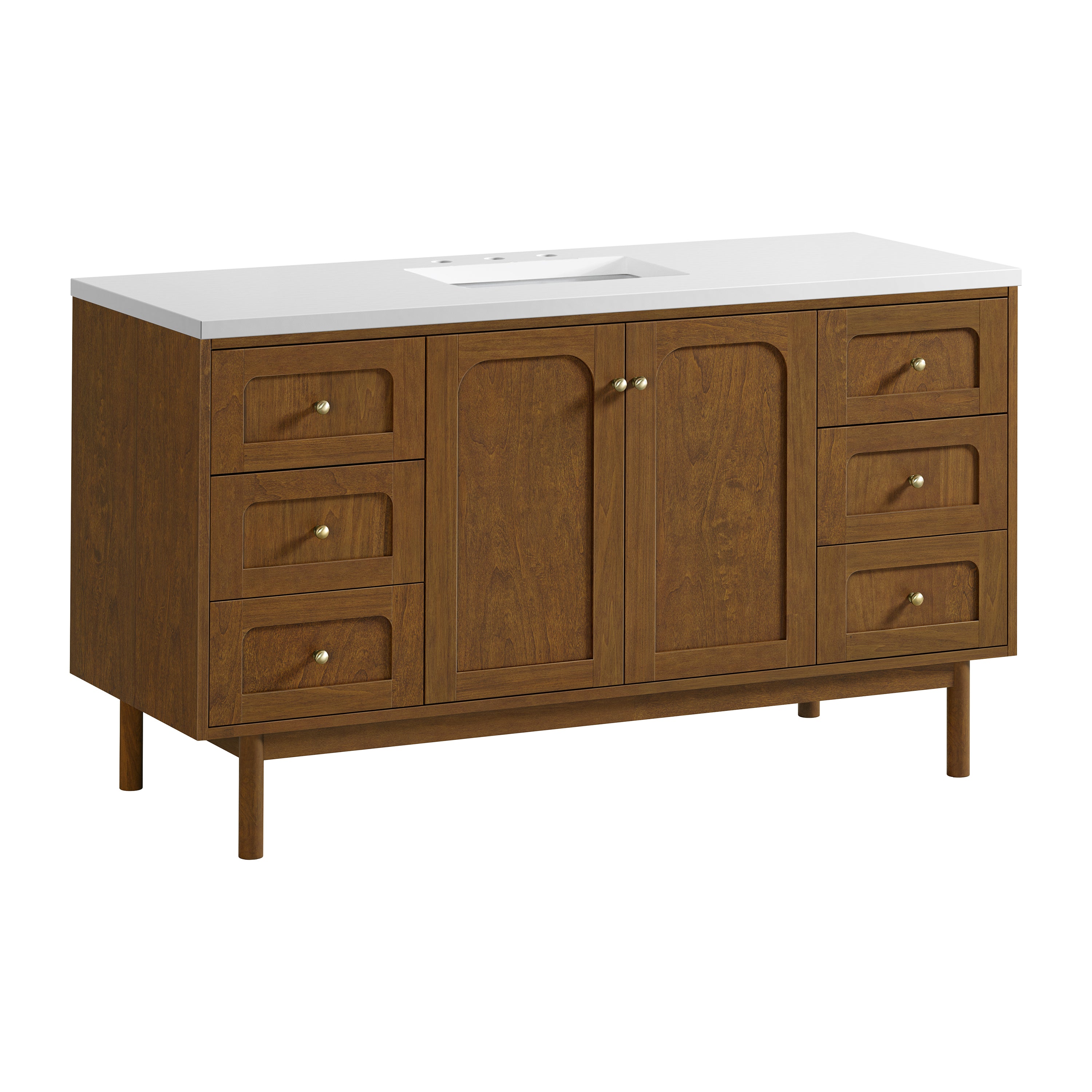 James Martin Laurent 60" Single Vanity in Honey Oak with 3cm Countertop