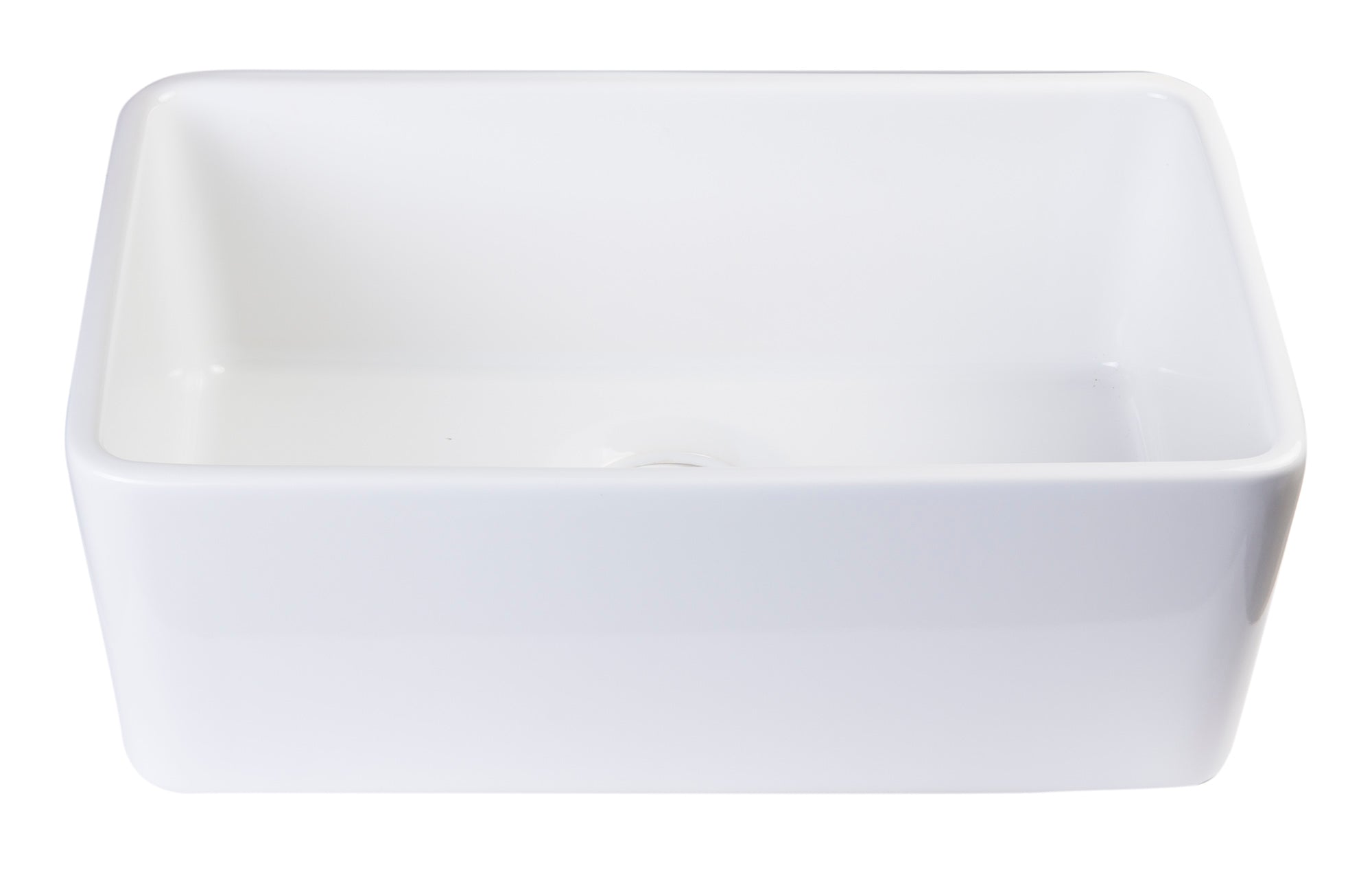 ALFI brand AB503 AB503-W White 23" Smooth Apron Fireclay Single Bowl Farmhouse Kitchen Sink