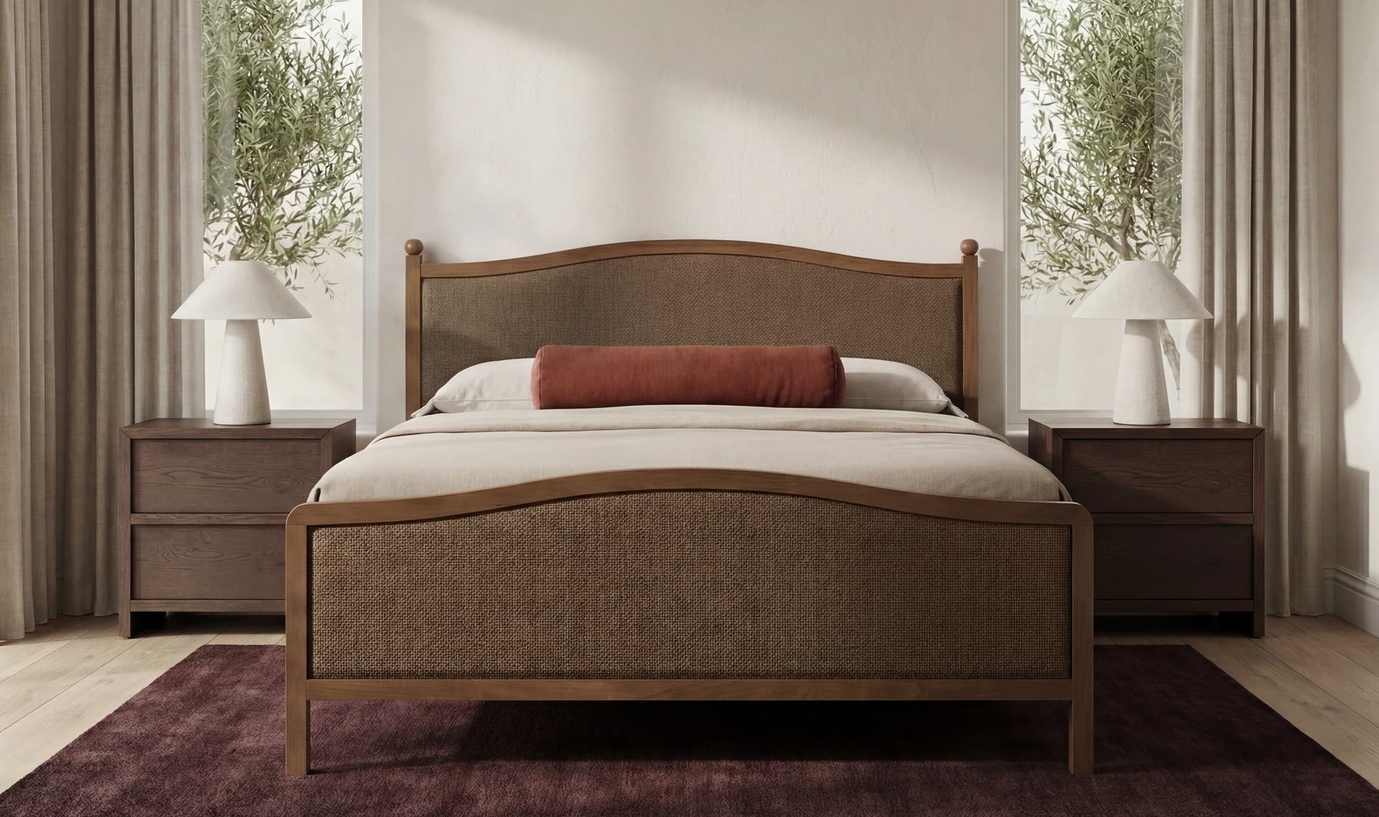 Moes Eve Queen Bed Brown BZ-1172