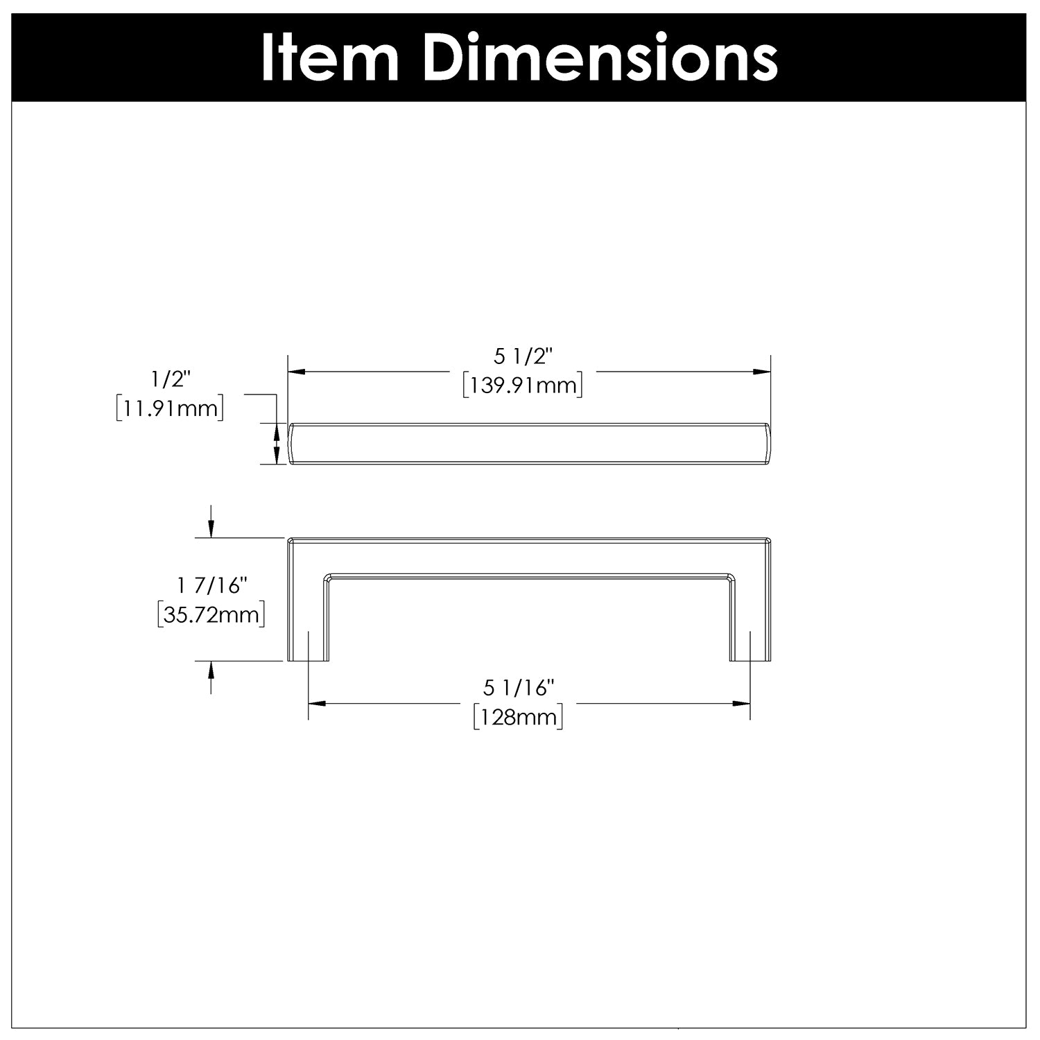 Belwith 5-1/16 Inch (128mm) Center to Center Coventry Pull (B077989)