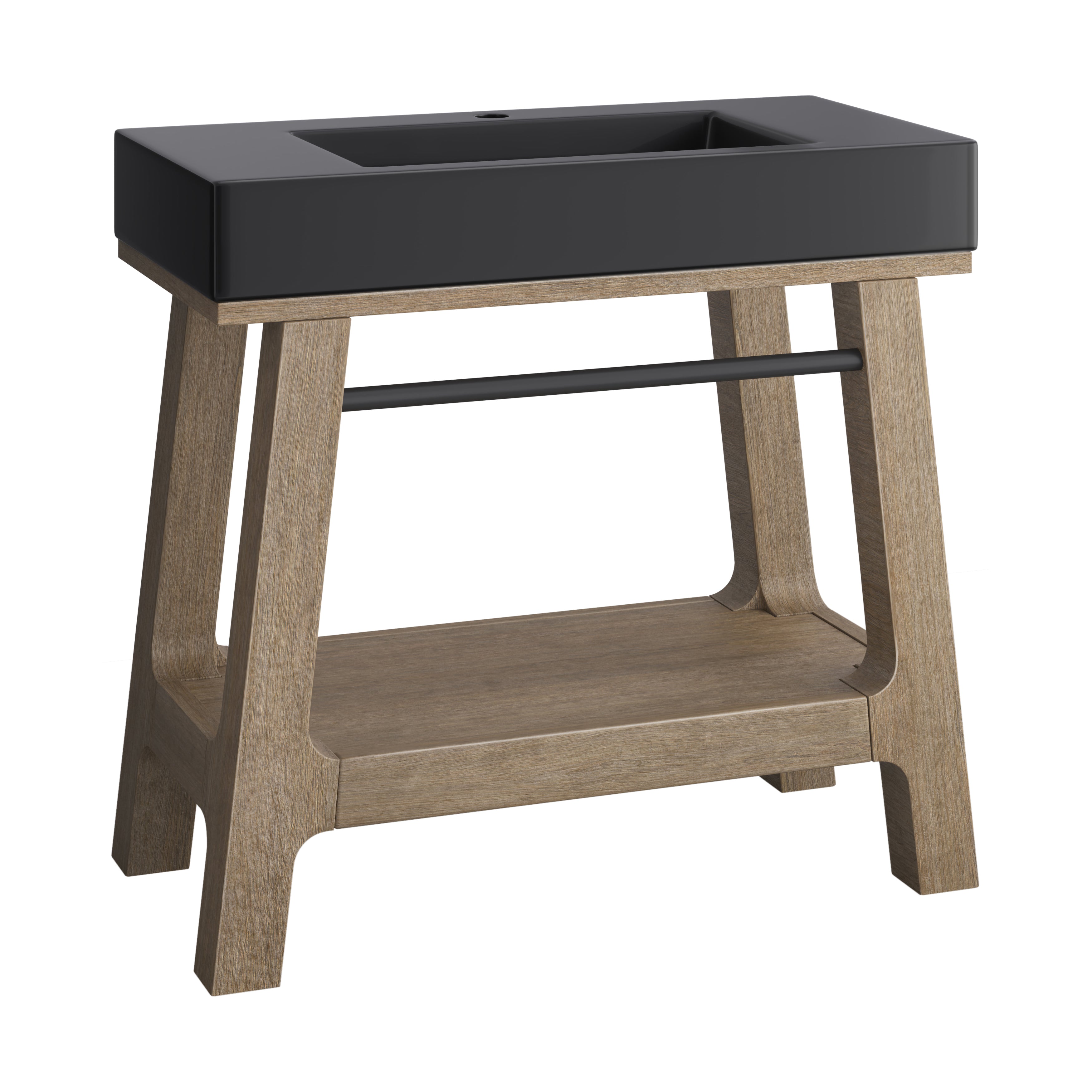 James Martin Auburn 36" Single Weathered Timber Sink Console
