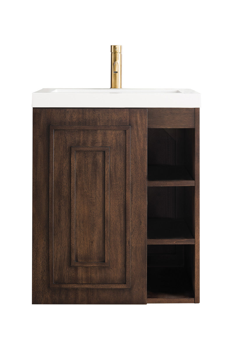 Alicante 24" Single Vanity with White Glossy Composite Stone Top