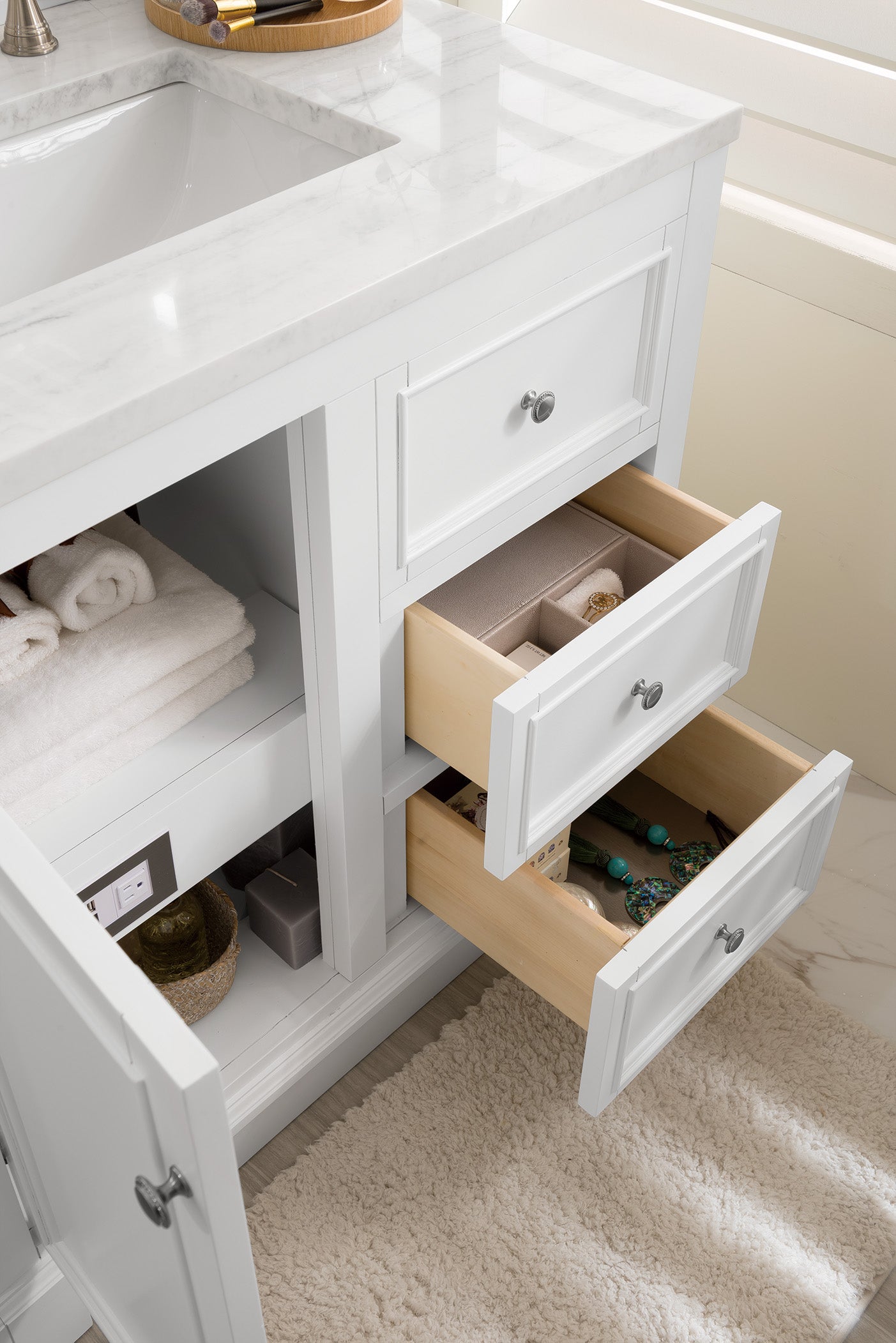 James Martin De Soto 36" Single Vanity in Bright White with 3cm Countertop