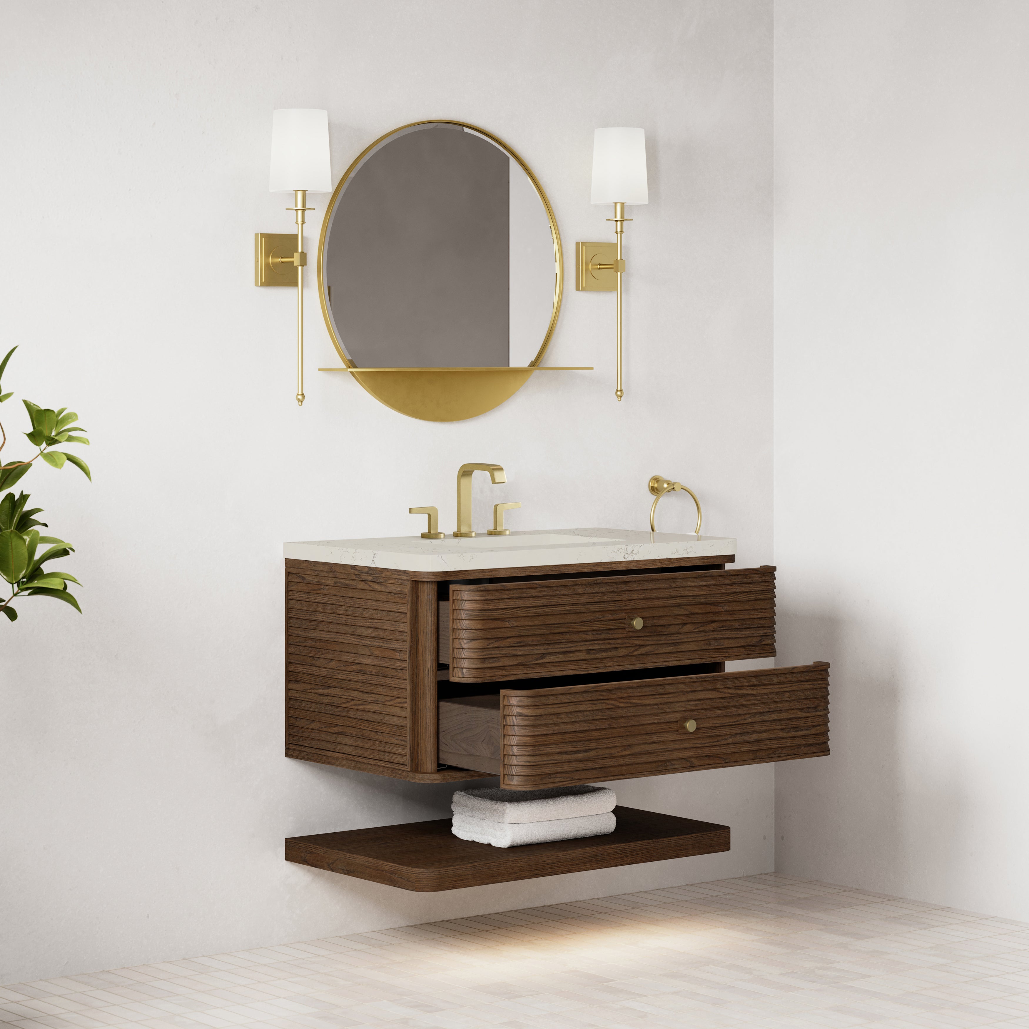 James Martin Allamari 36" Single Vanity in Sable with 3cm Countertop