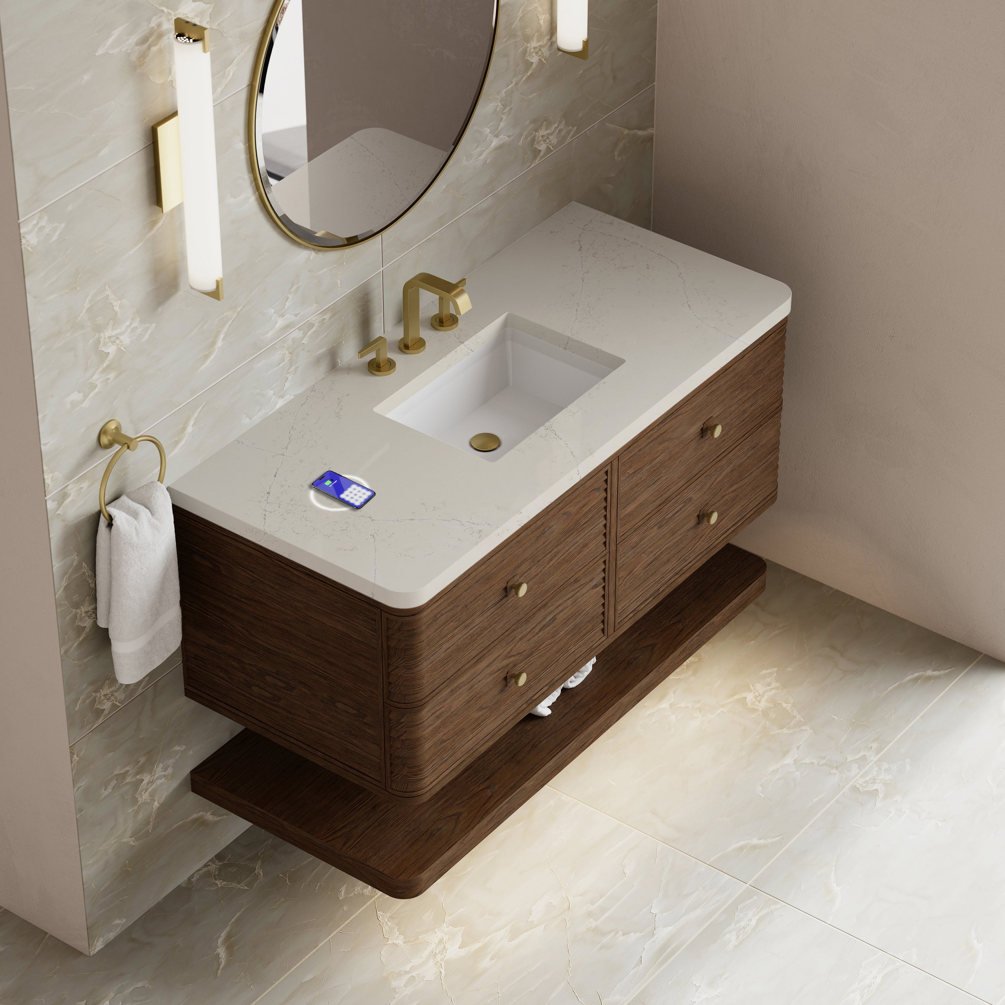 James Martin Allamari 48" Single Vanity in Sable with 3cm Countertop