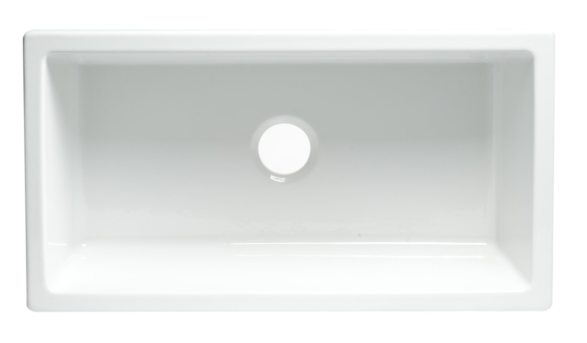 ALFI brand AB3318HS 33" x 18" Reversible Fluted / Smooth Fireclay Farm Sink