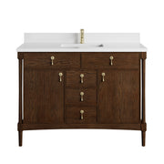 James Martin Kinnsden 48" Single Vanity in Sable Oak with 3cm Countertop