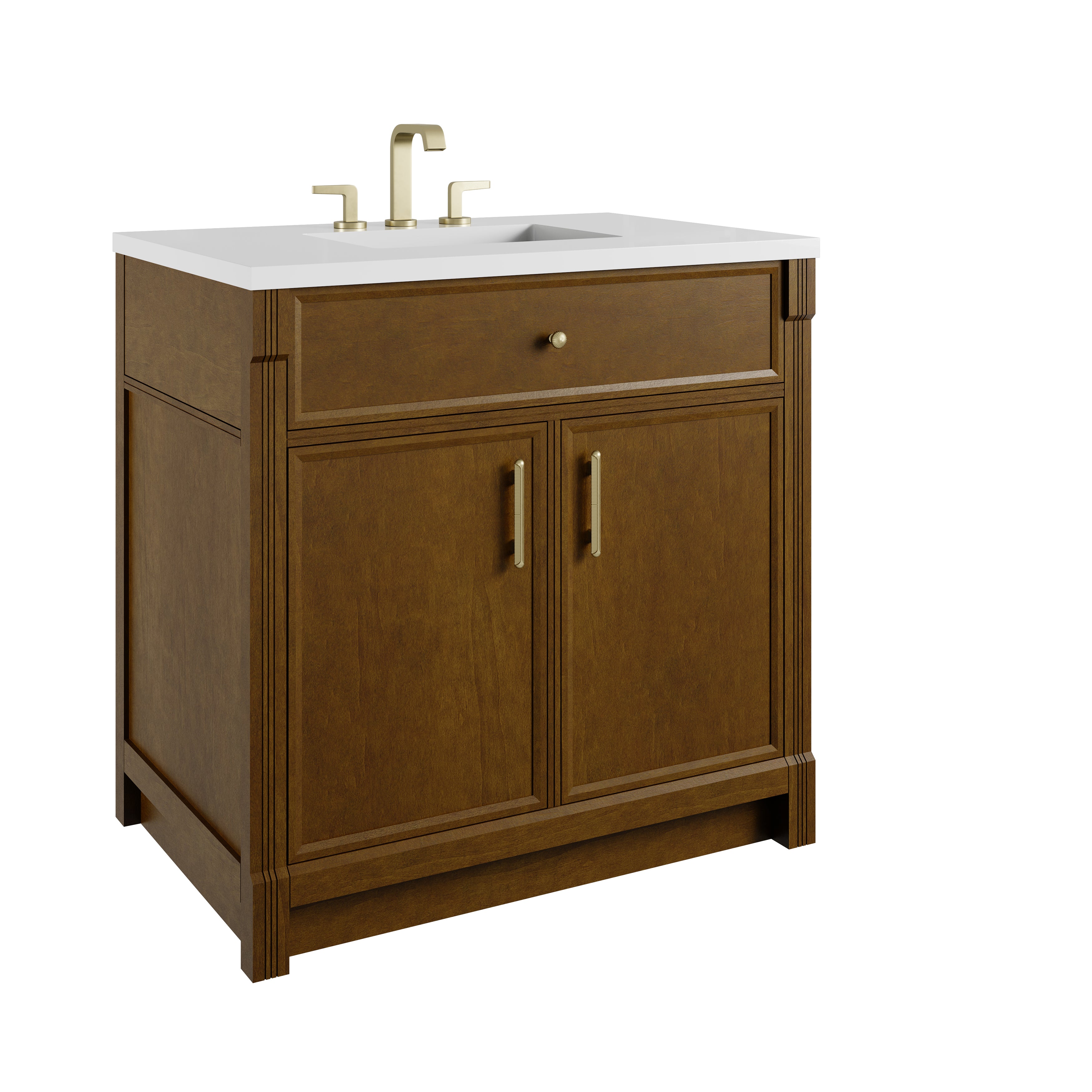 James Martin Bellshire 36" Single Vanity in Honey Oak with 3cm Countertop