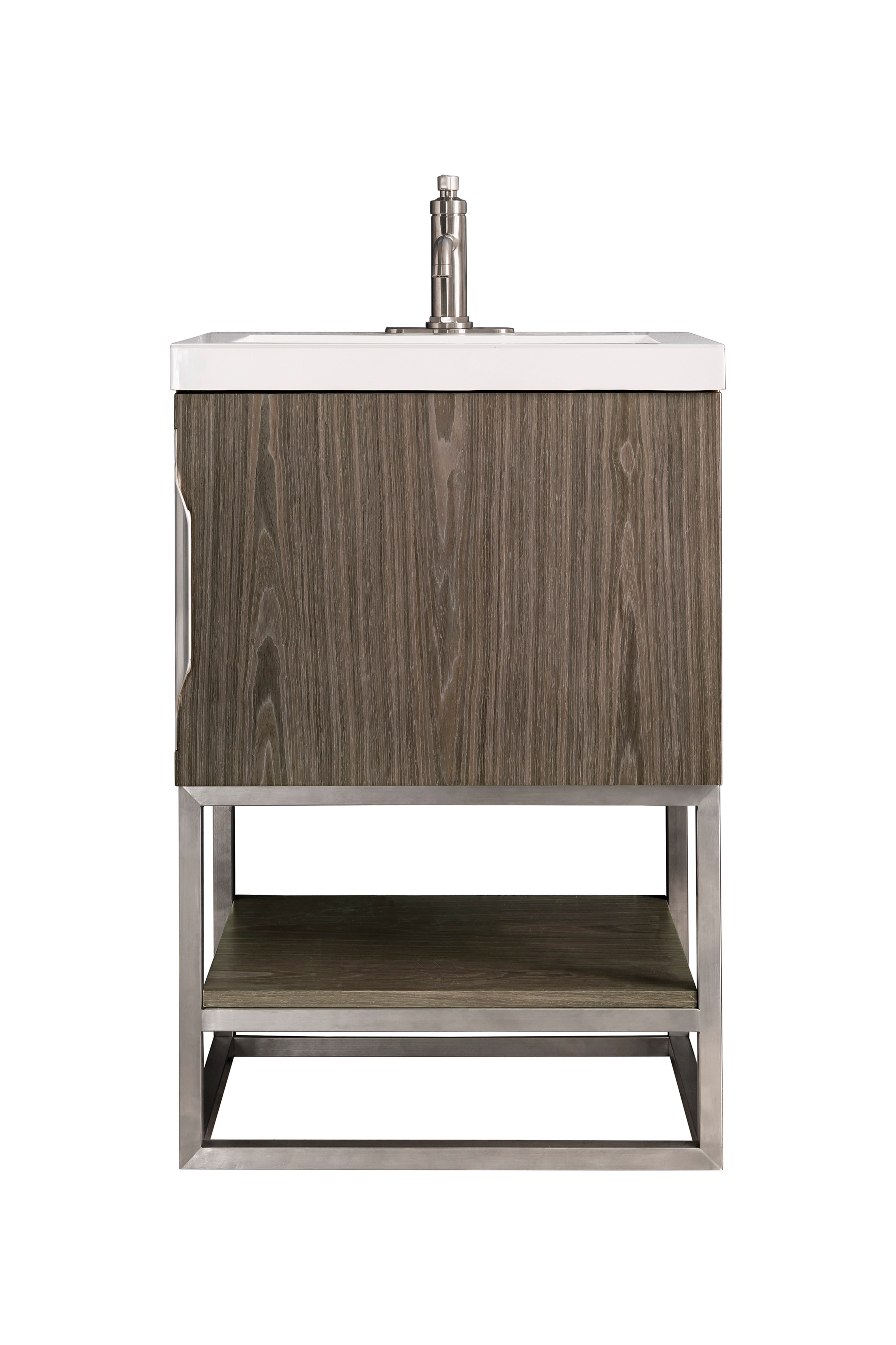 James Martin Columbia 24" Freestanding Single Vanity with Mineral Composite Stone Countertop