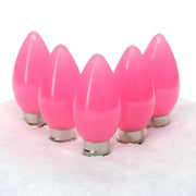 C7 Pink Smooth ProCore LED Christmas Light Bulbs