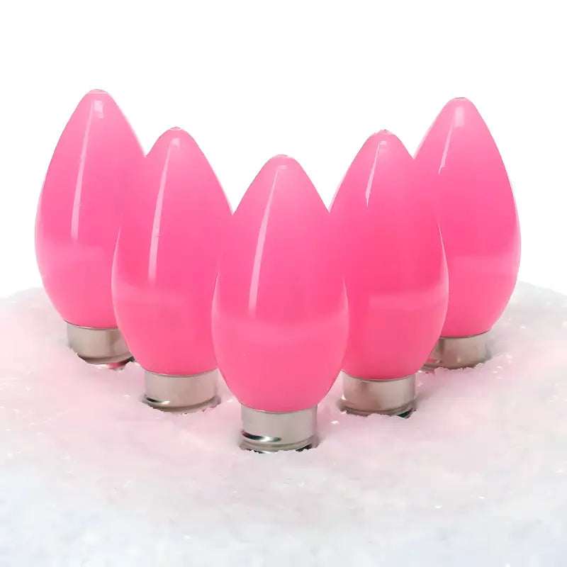 C7 Pink Smooth ProCore LED Christmas Light Bulbs