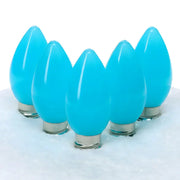 C7 Teal Smooth ProCore LED Christmas Light Bulbs