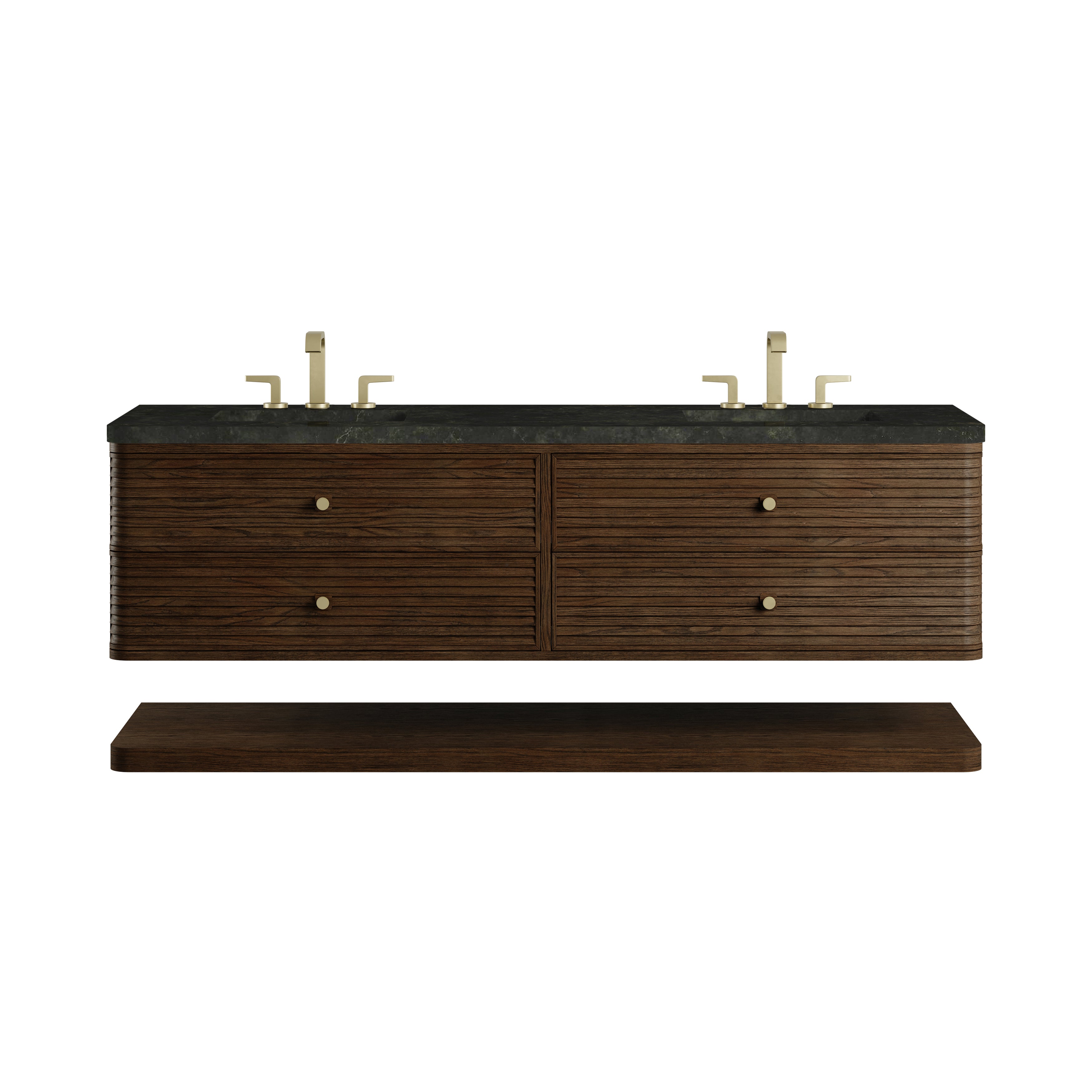 James Martin Allamari 72" Double Vanity in Sable with 3cm Countertop