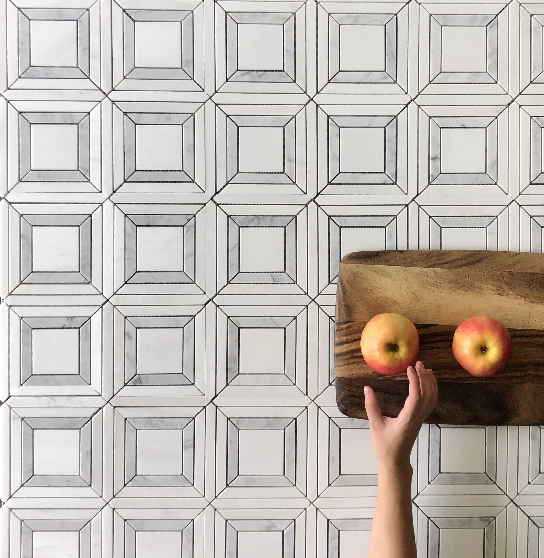 LENTE MOSAIC POLISHED DOLOMITE/CARRARA