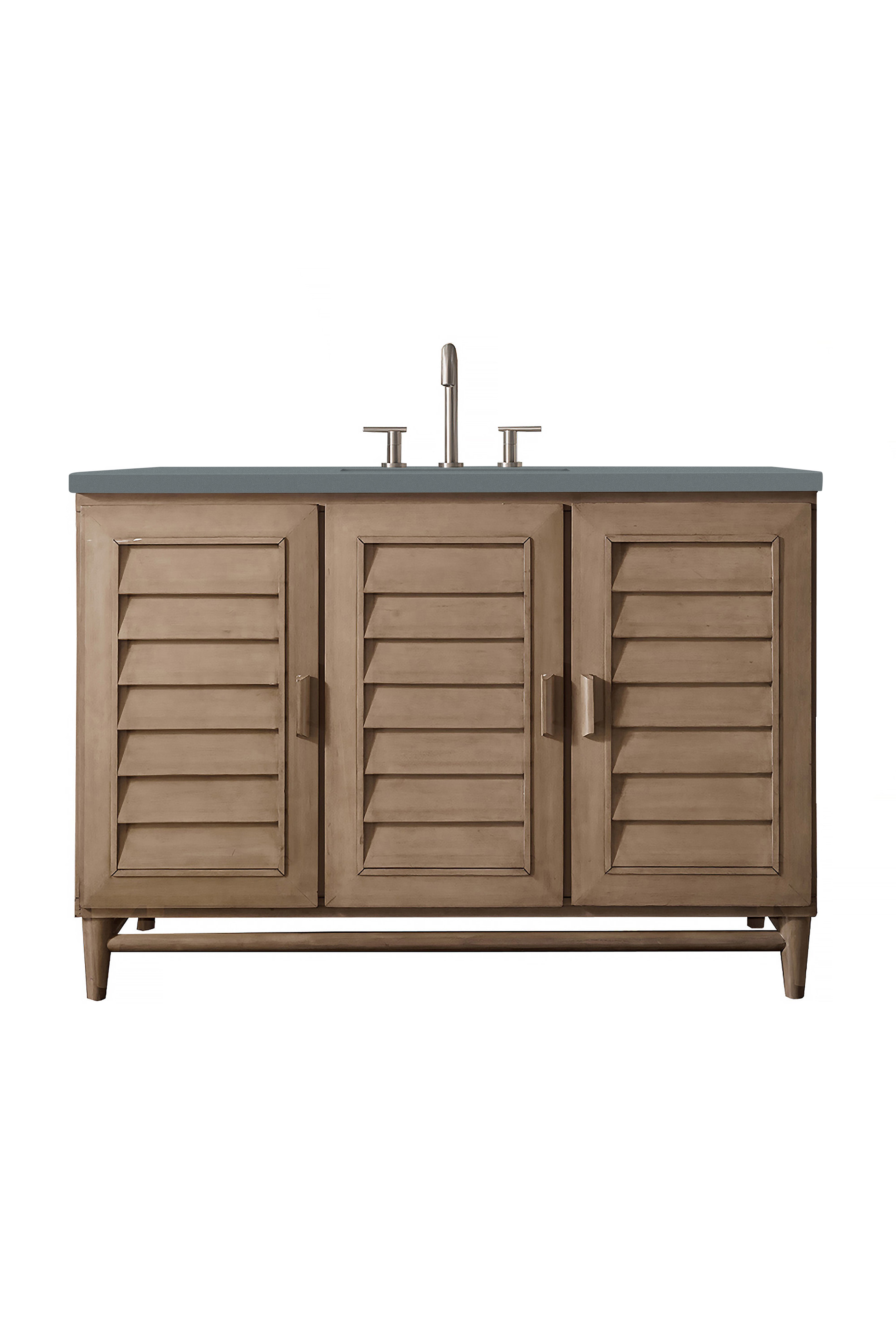 James Martin Portland 48" Single Vanity in Whitewashed Walnut with 3cm Countertop