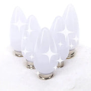 C9 Cool White Twinkle Smooth ProCore LED Christmas Light Bulbs