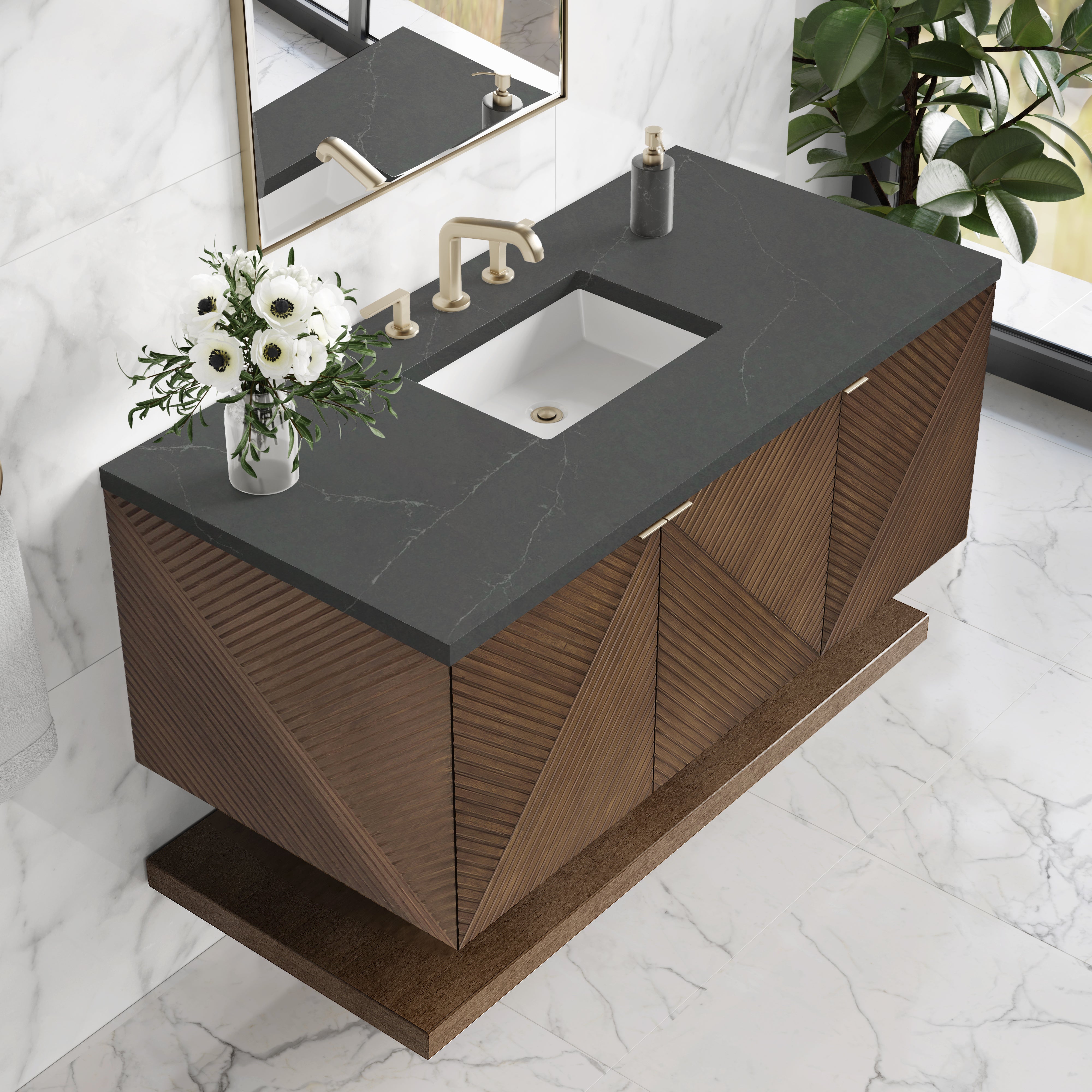 James Martin Marcello 48" Single Vanity in Chestnut with 3cm Countertop