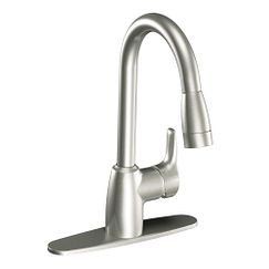 Moen BAYSTONE 1H KD PD LVR FSL 3/8 QC CHR 42519