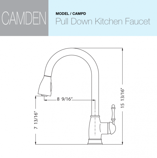 Camden Pull Down Kitchen Faucet