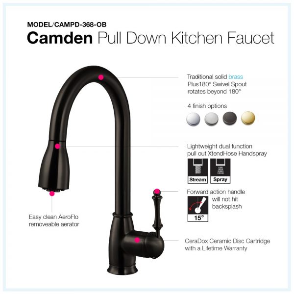 Camden Pull Down Kitchen Faucet