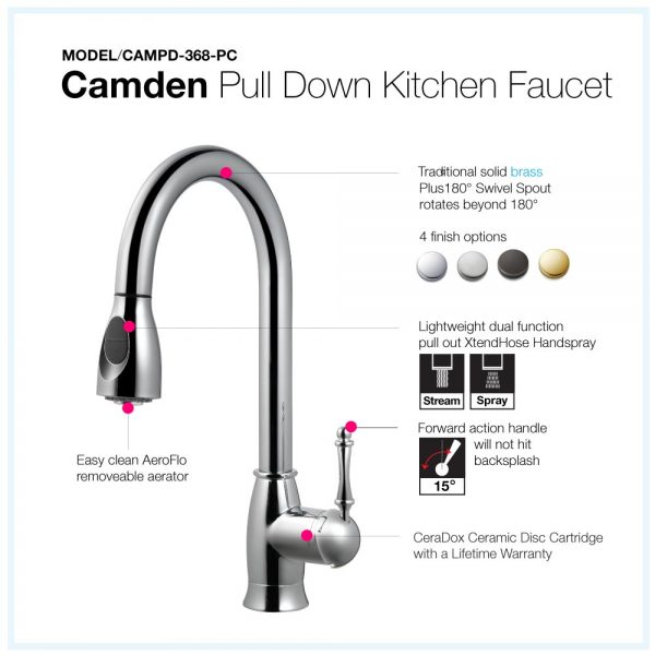 Camden Pull Down Kitchen Faucet